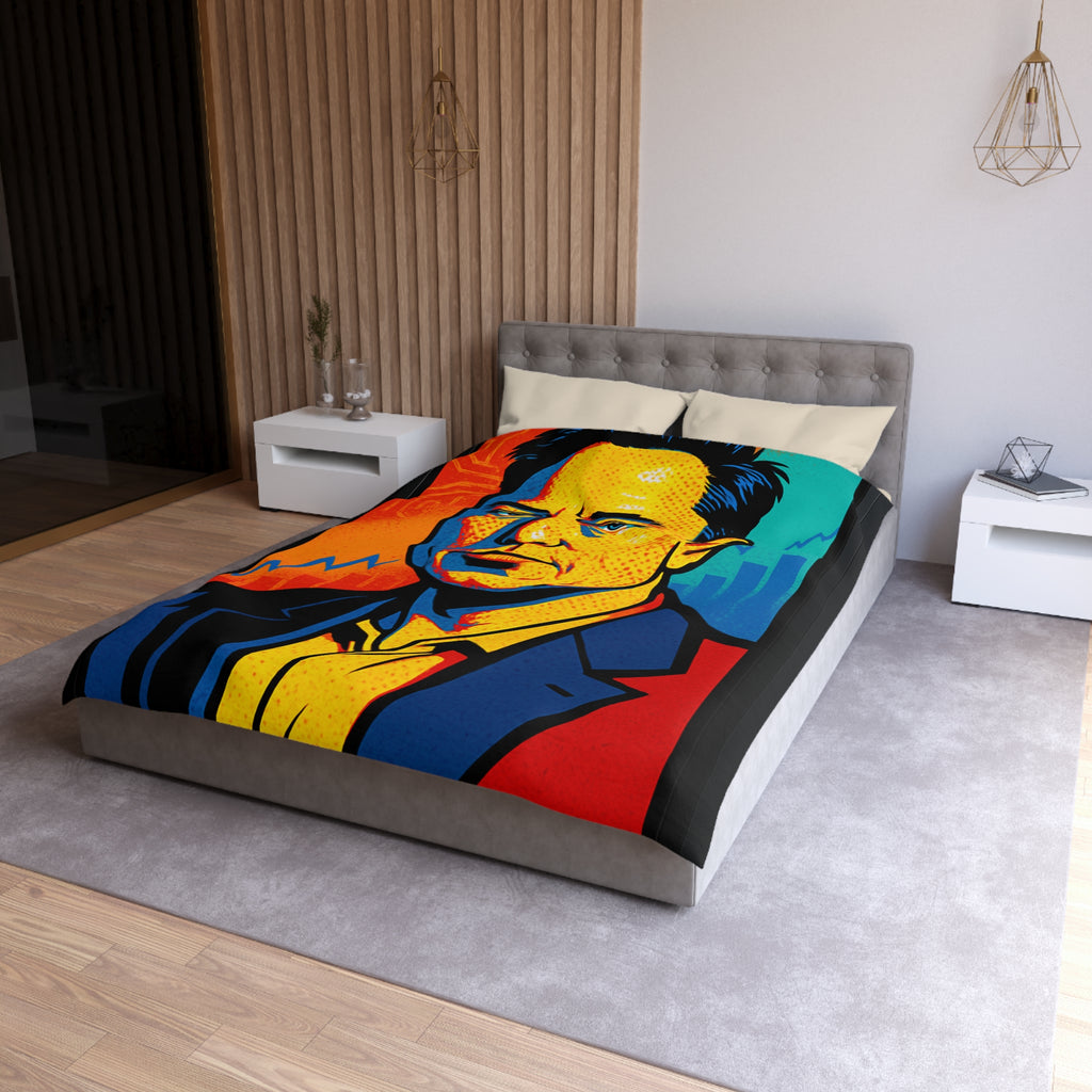 Housse de Couette Microfibre Design Artistique Moderne Décoration Chambre Confort Premium