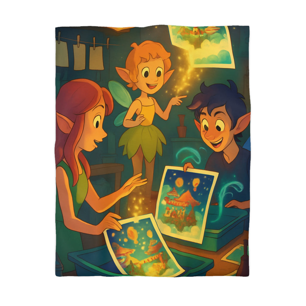 Housse de Couette Microfibre Design Artistique Moderne Décoration Chambre Confort Premium