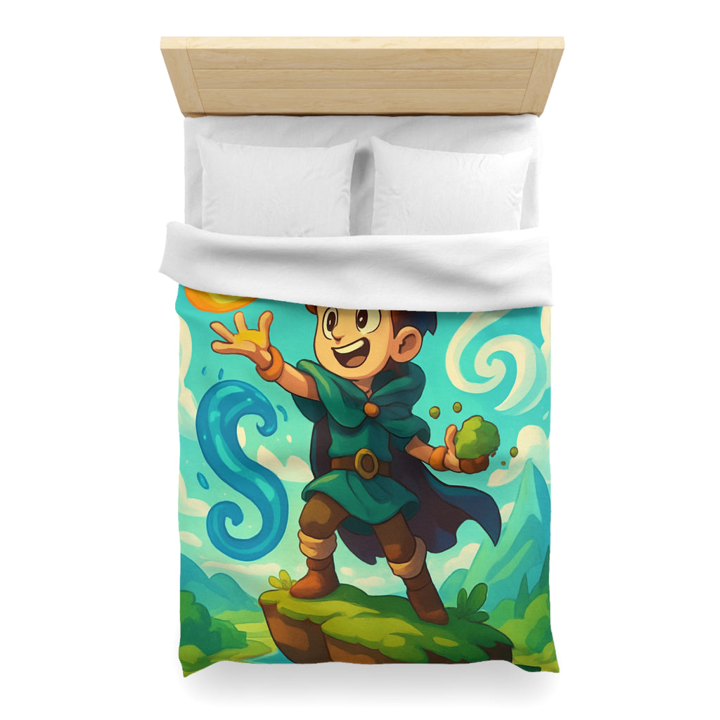 Housse de Couette Microfibre Motif Créatif Original Style Contemporain Chambre Élégante