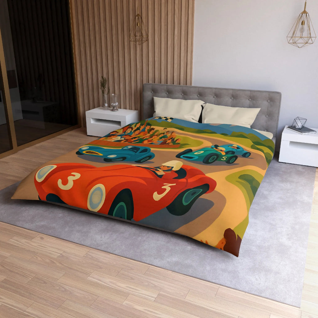 Housse de Couette Microfibre Art Graphique Contemporain Style Décoratif Chambre Tendance