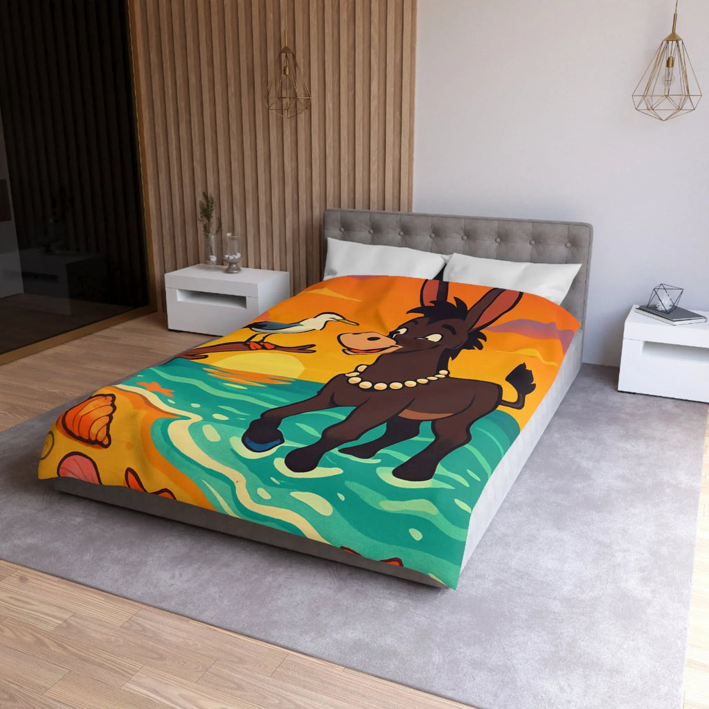 Housse de Couette Microfibre Art Graphique Contemporain Style Décoratif Chambre Tendance