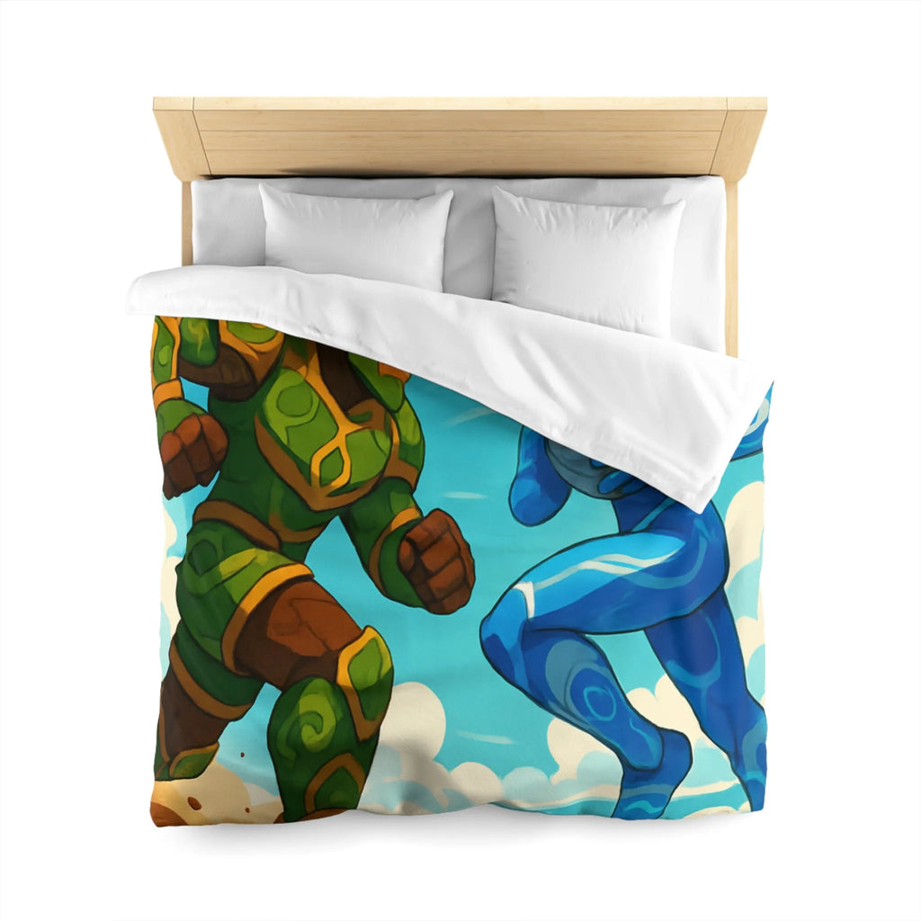 Énergie et Éléments Fusionnent dans un Duel Artistique Coloré pour Housse de Couette