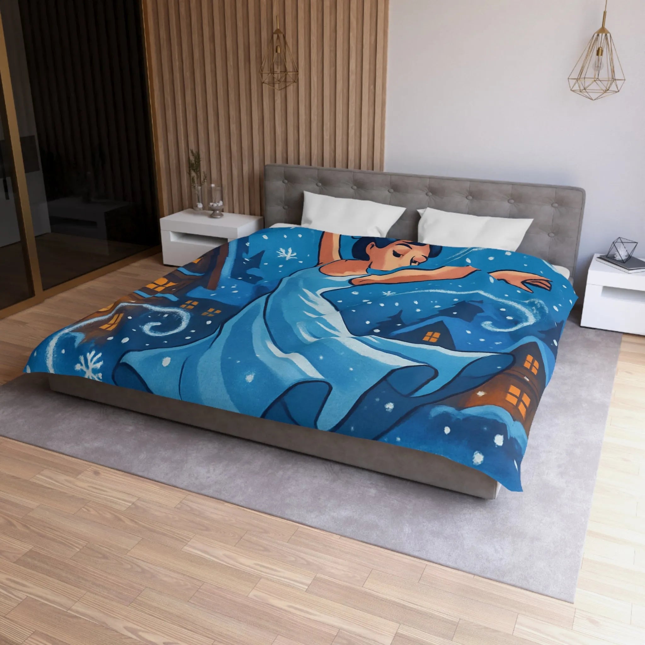 Housse de Couette Microfibre Création Artistique Moderne Design Exclusif Décoration Chambre