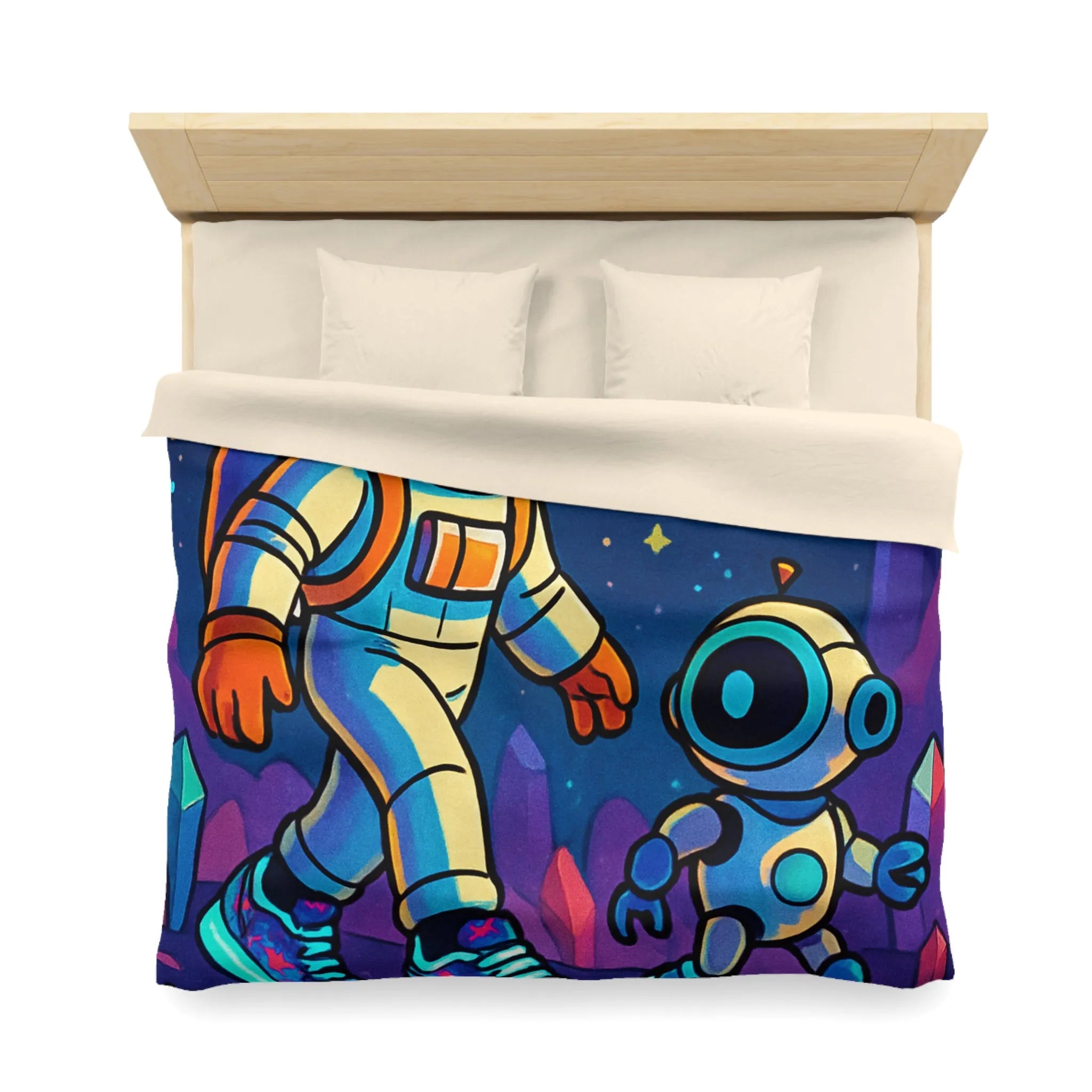 Housse de Couette Microfibre Art Graphique Contemporain Style Décoratif Chambre Tendance