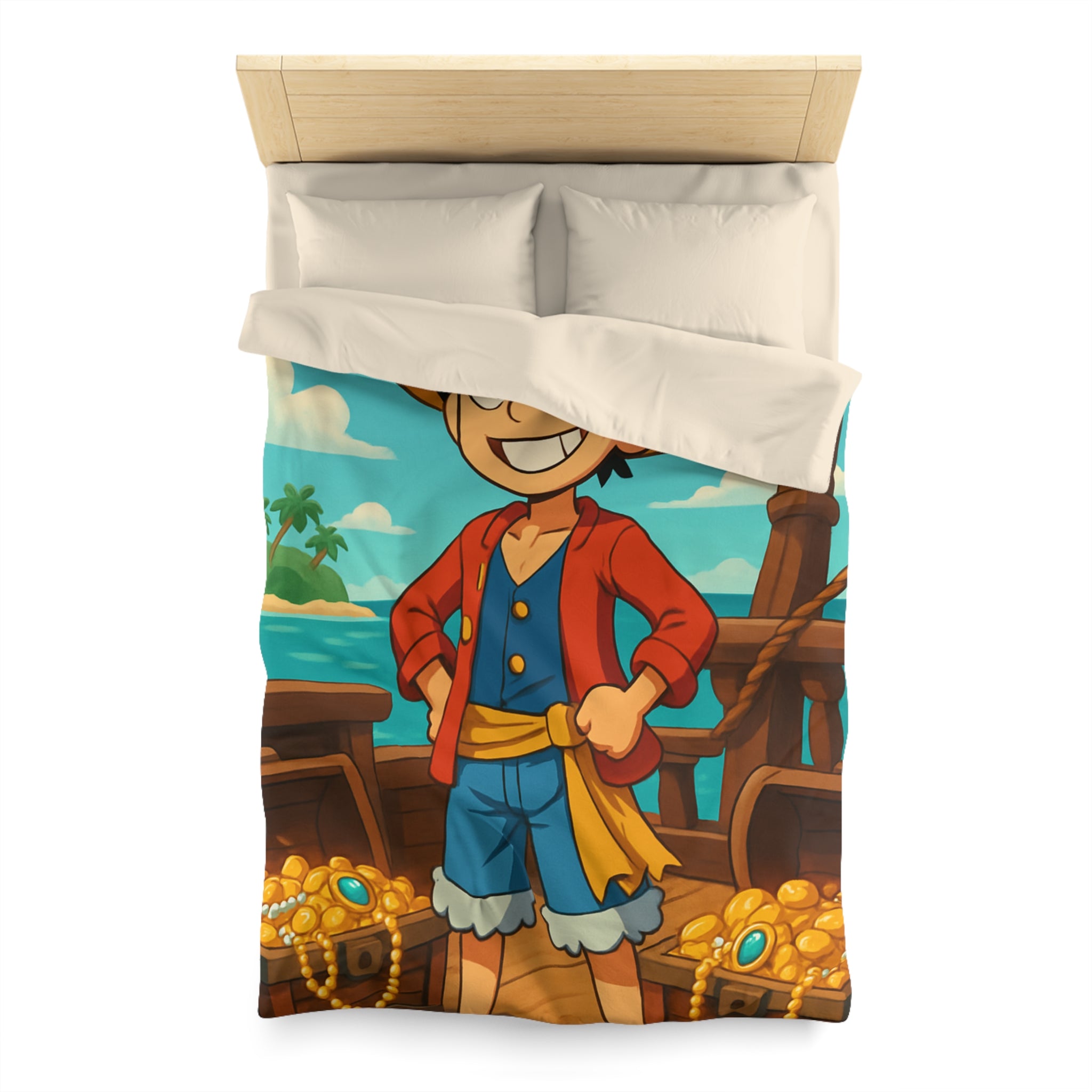 Housse de Couette Microfibre Motif Créatif Original Style Contemporain Chambre Élégante