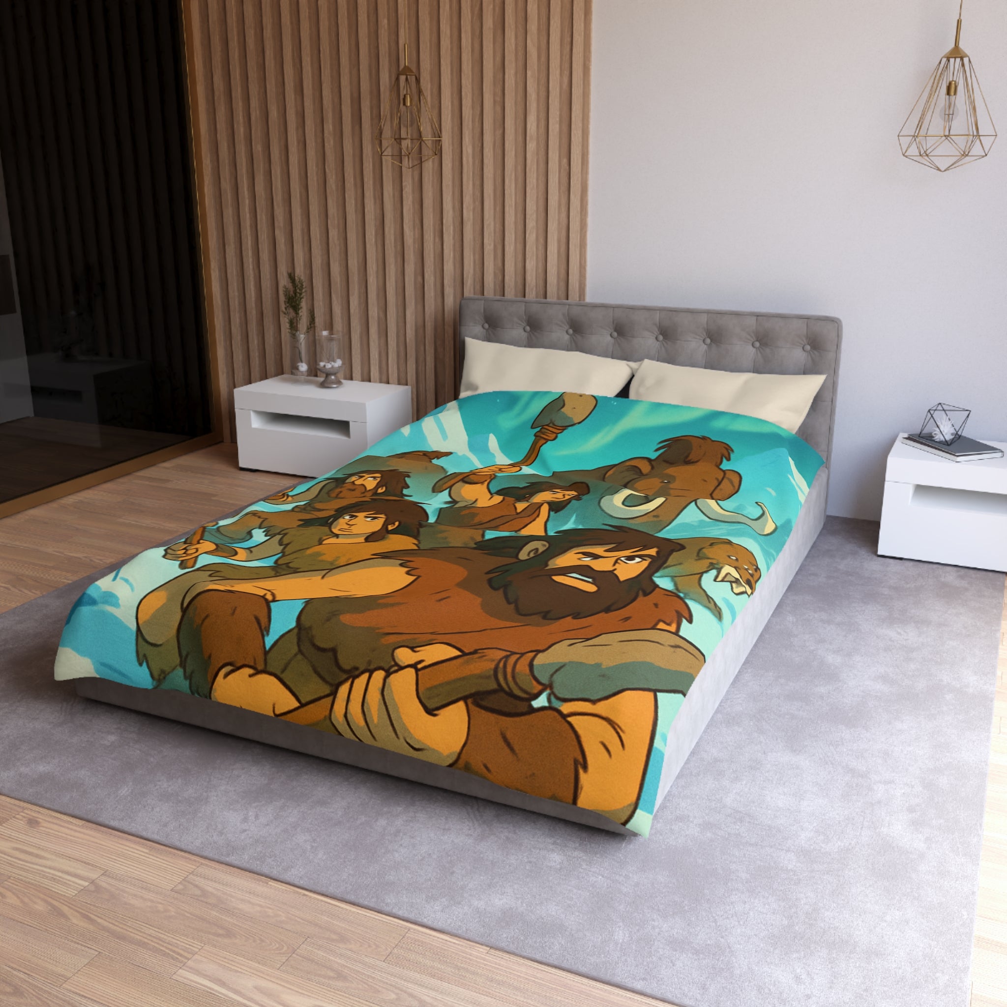 Housse de Couette Microfibre Design Artistique Moderne Décoration Chambre Confort Premium