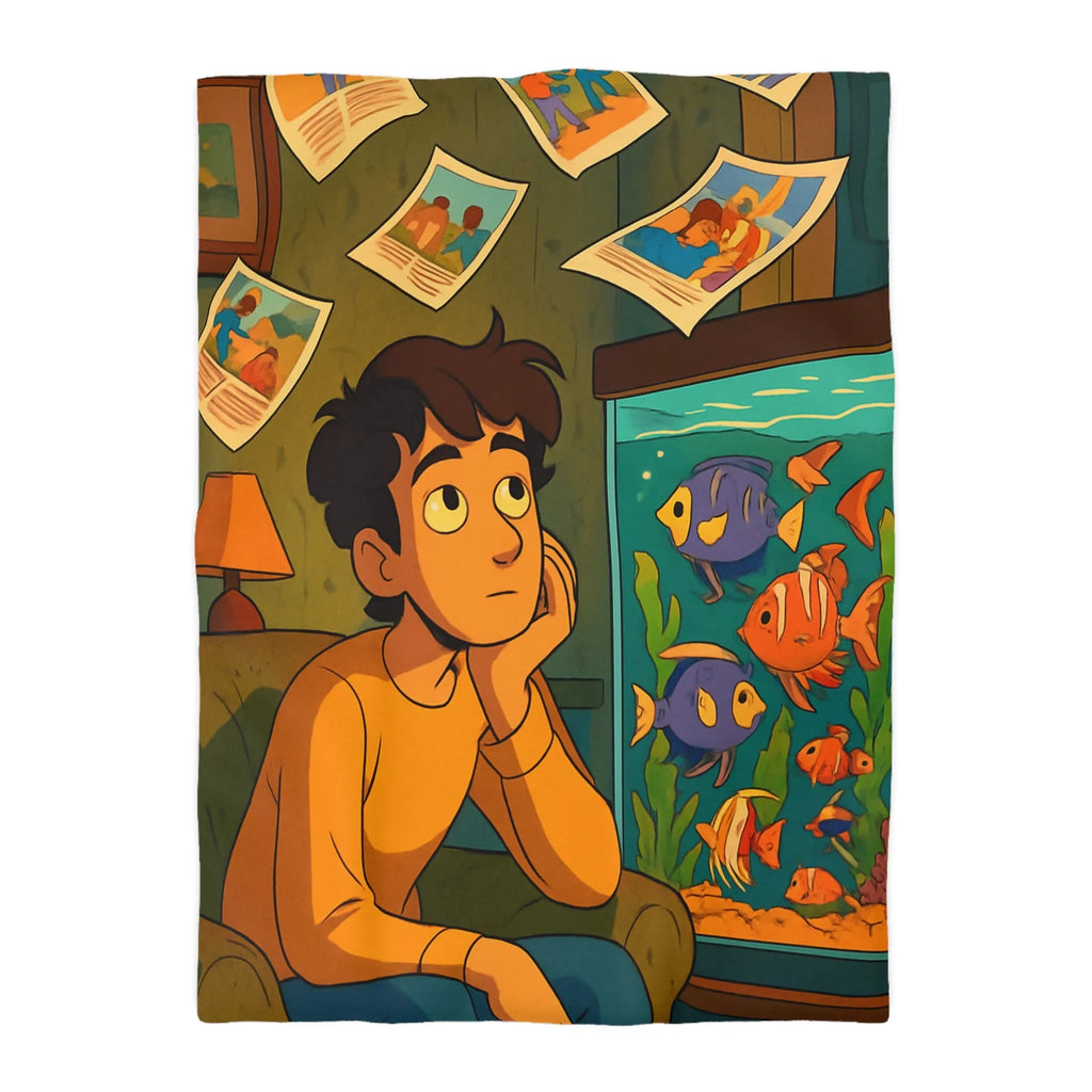 Captivant design coloré d'une chambre rêveuse avec poissons pour adolescents rêveurs