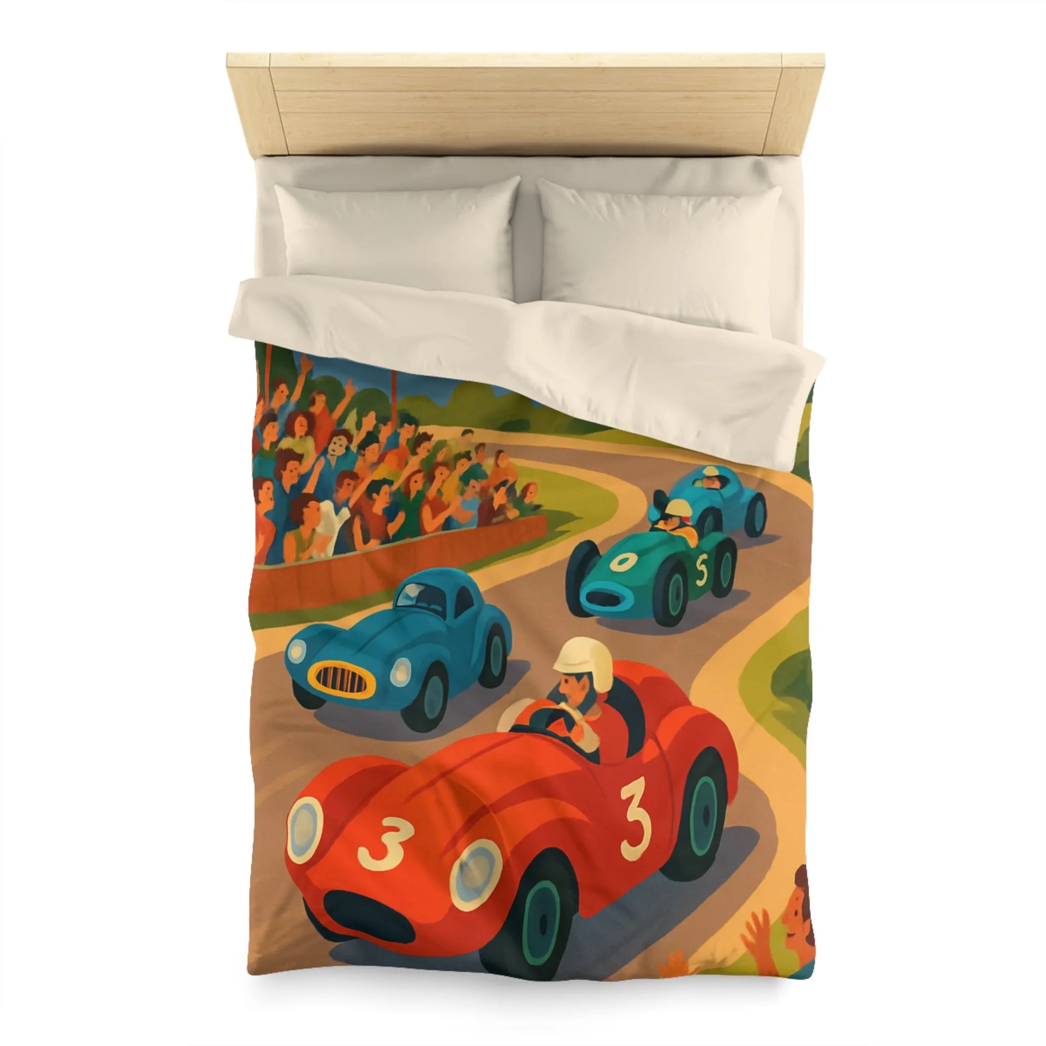 Housse de Couette Microfibre Art Graphique Contemporain Style Décoratif Chambre Tendance