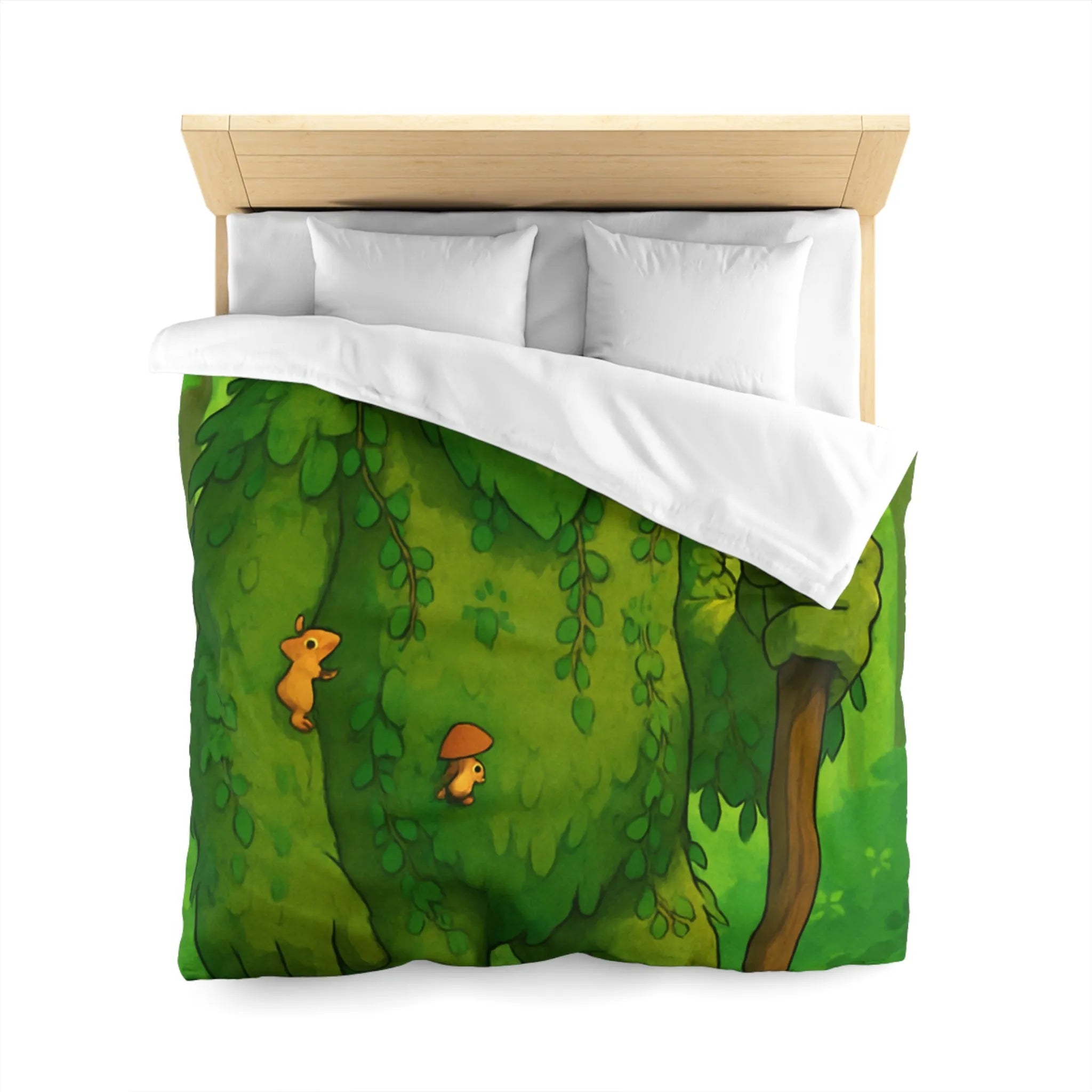Housse de Couette Enchantée avec Géant Végétal et Forêt de Rêve pour Enfants Héritage
