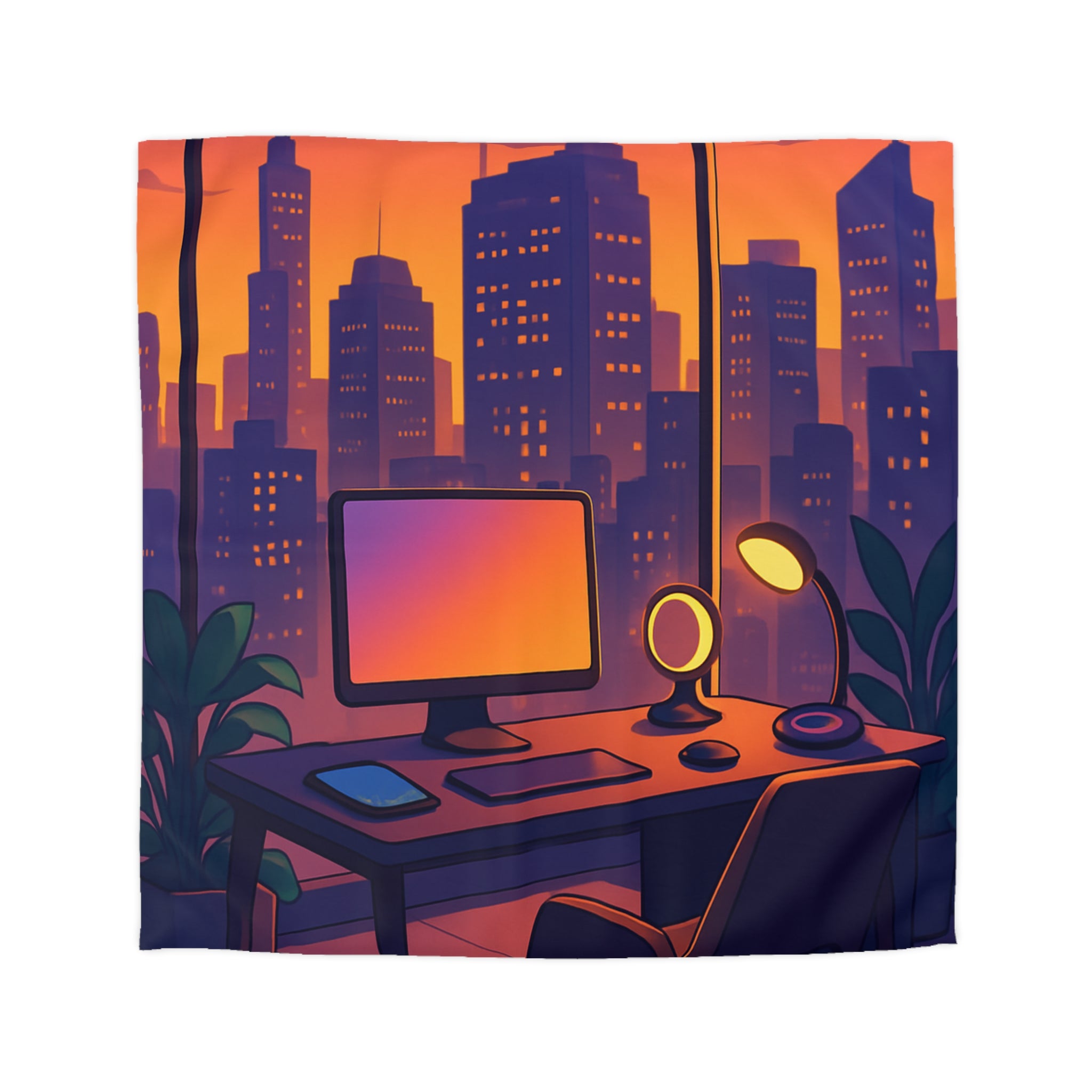 Housse de Couette Microfibre Design Artistique Moderne Décoration Chambre Confort Premium