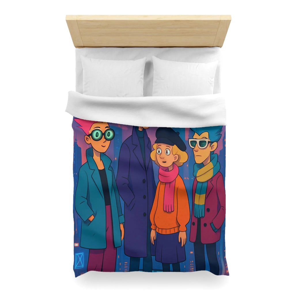 Éclat Pop Art : Style Audacieux et Couleurs Vives sur Housse de Couette Futuriste