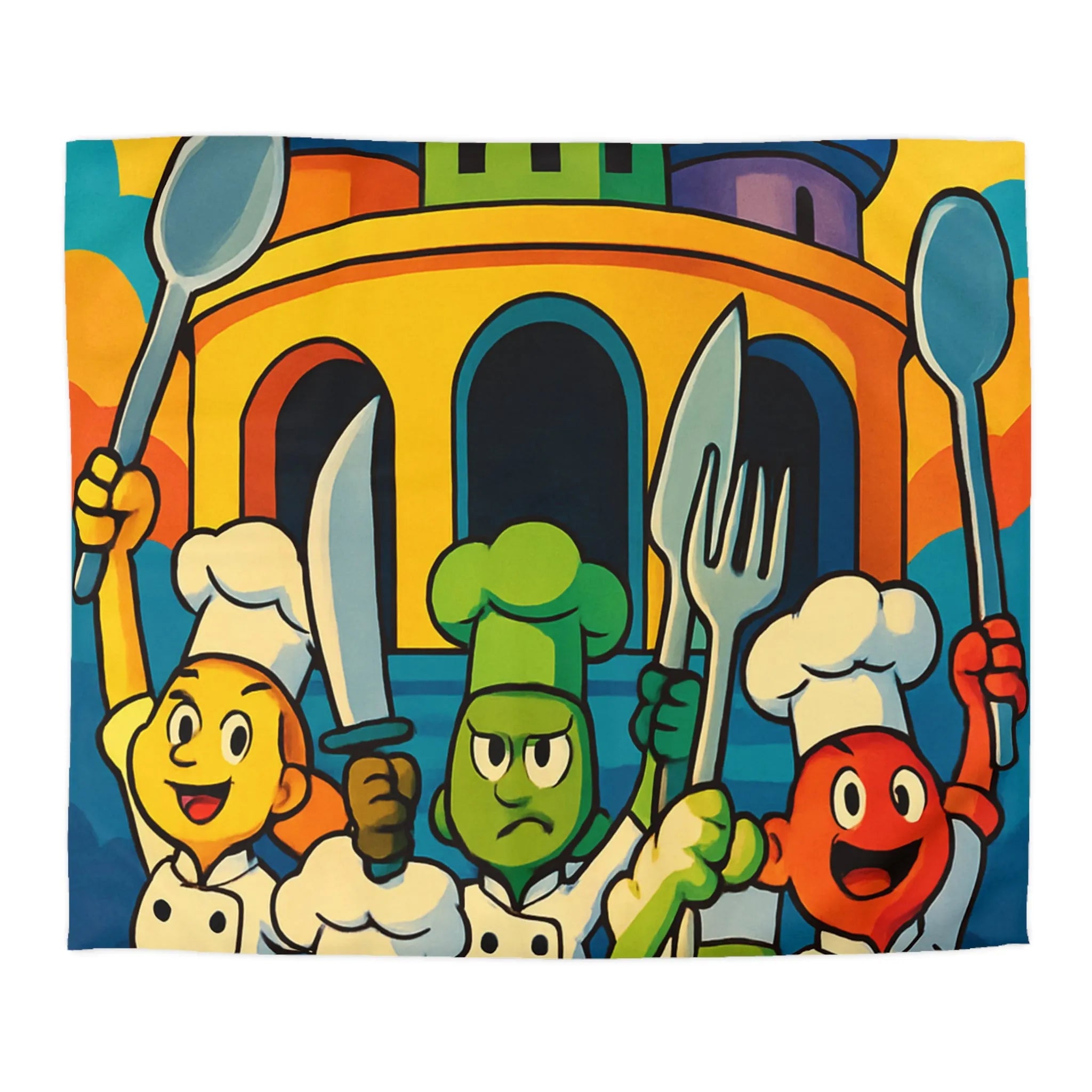 Housse de Couette Microfibre Art Graphique Contemporain Style Décoratif Chambre Tendance