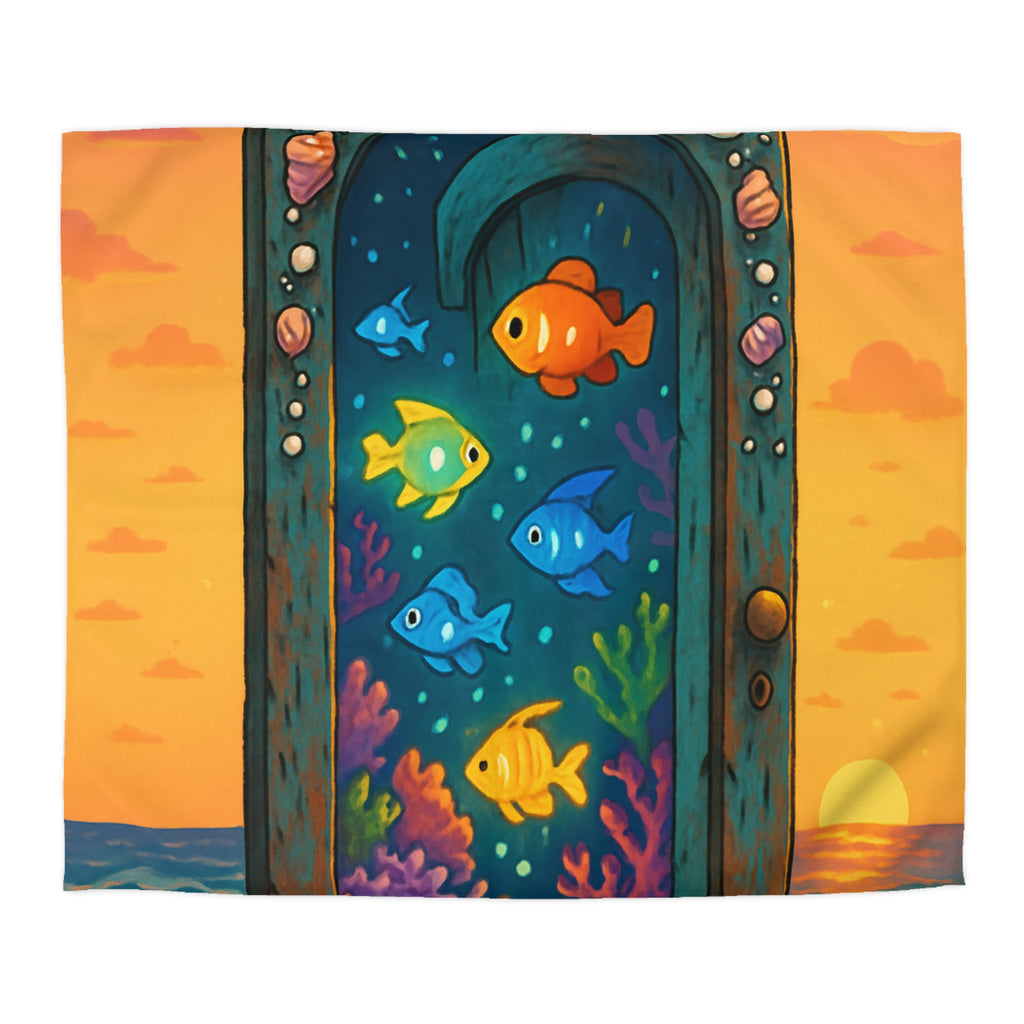 Housse de Couette Microfibre Motif Créatif Original Style Contemporain Chambre Élégante