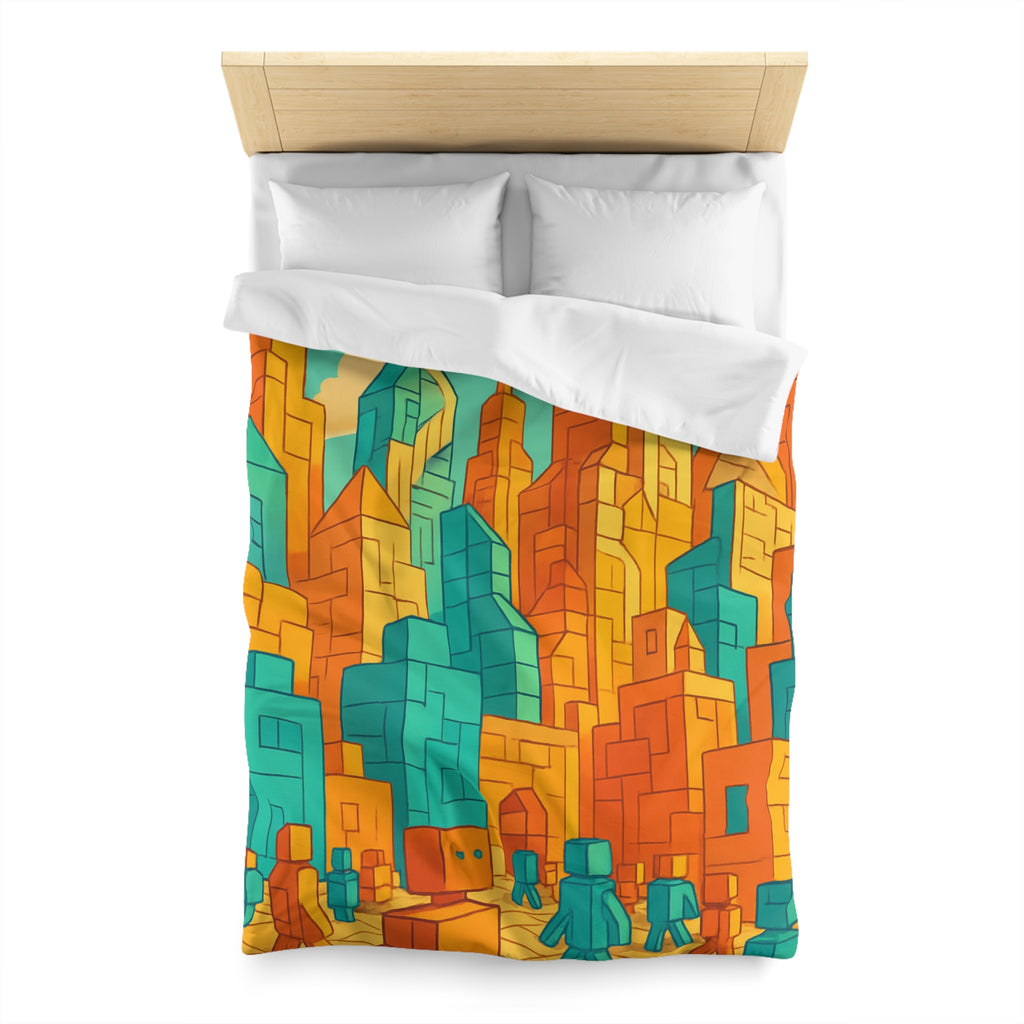 Housse de Couette Microfibre Design Artistique Moderne Décoration Chambre Confort Premium