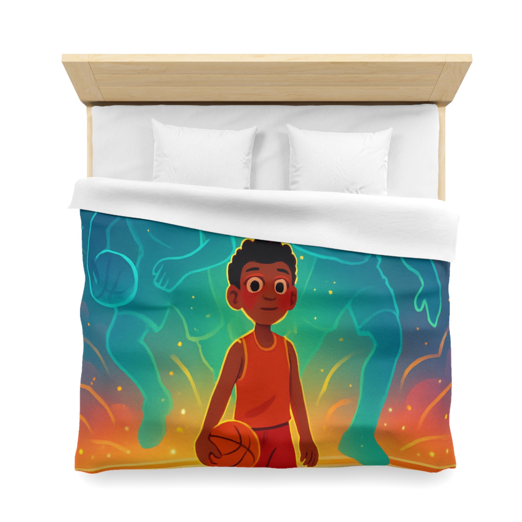 Housse de Couette Microfibre Illustration Unique Design Moderne Décoration Intérieure Raffinée