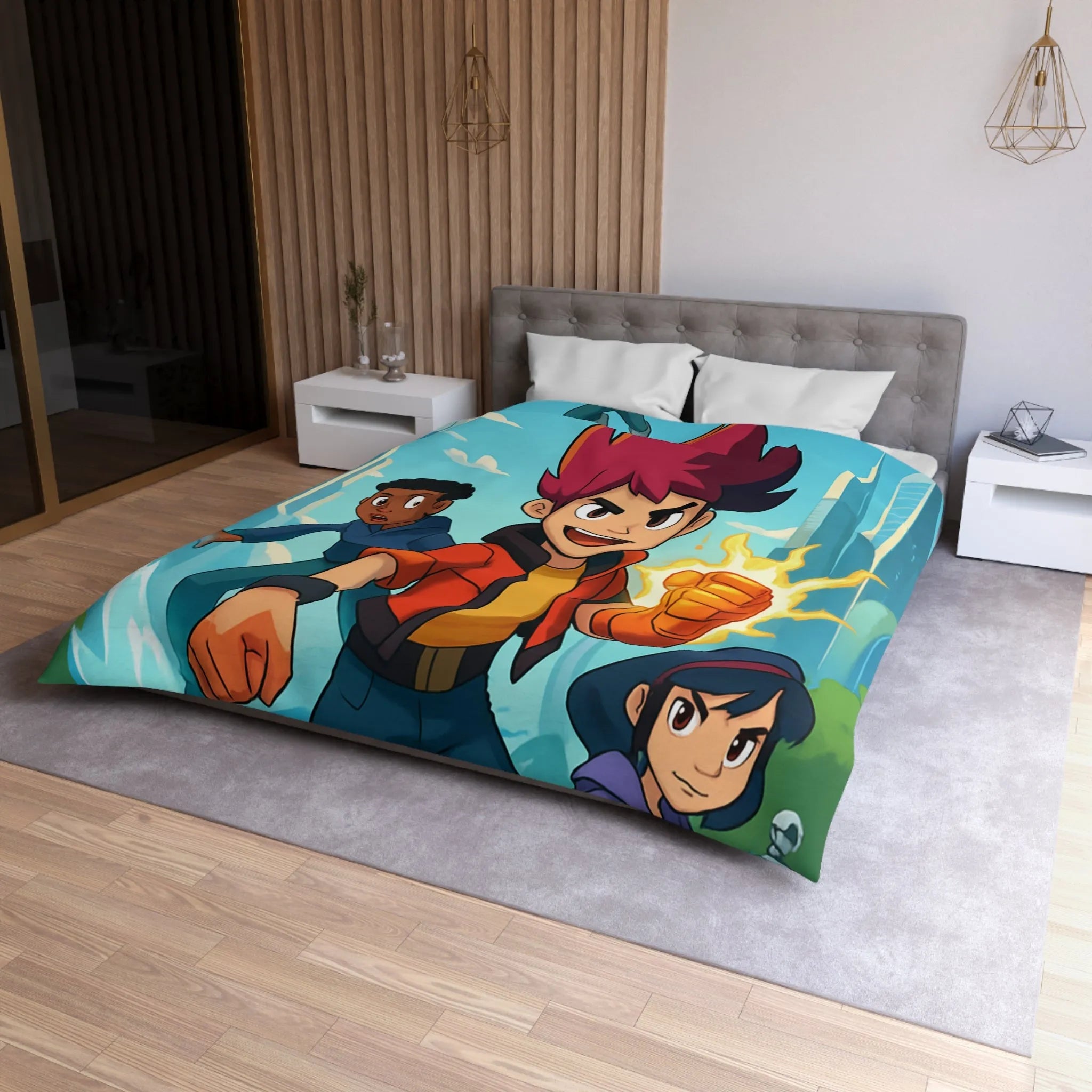 Housse de Couette Microfibre Création Artistique Moderne Design Exclusif Décoration Chambre