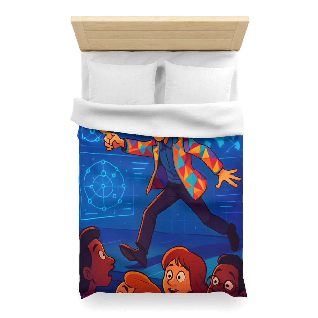 Housse de couette colorée avec motifs géométriques pour chambre moderne et artistique