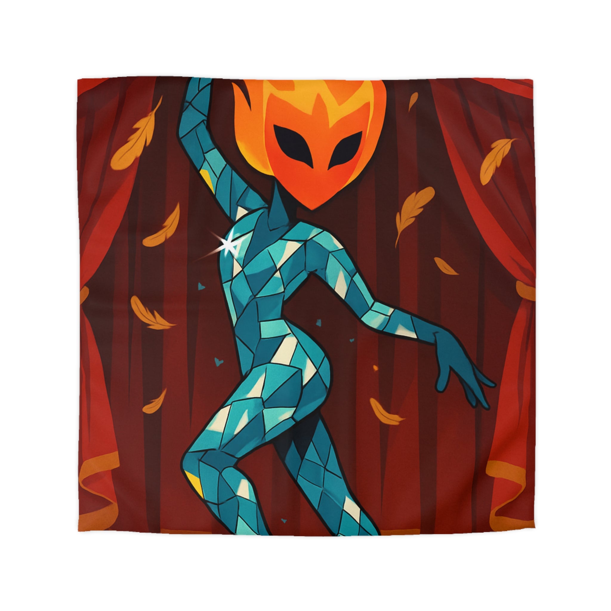 Housse de Couette Microfibre Motif Créatif Original Style Contemporain Chambre Élégante