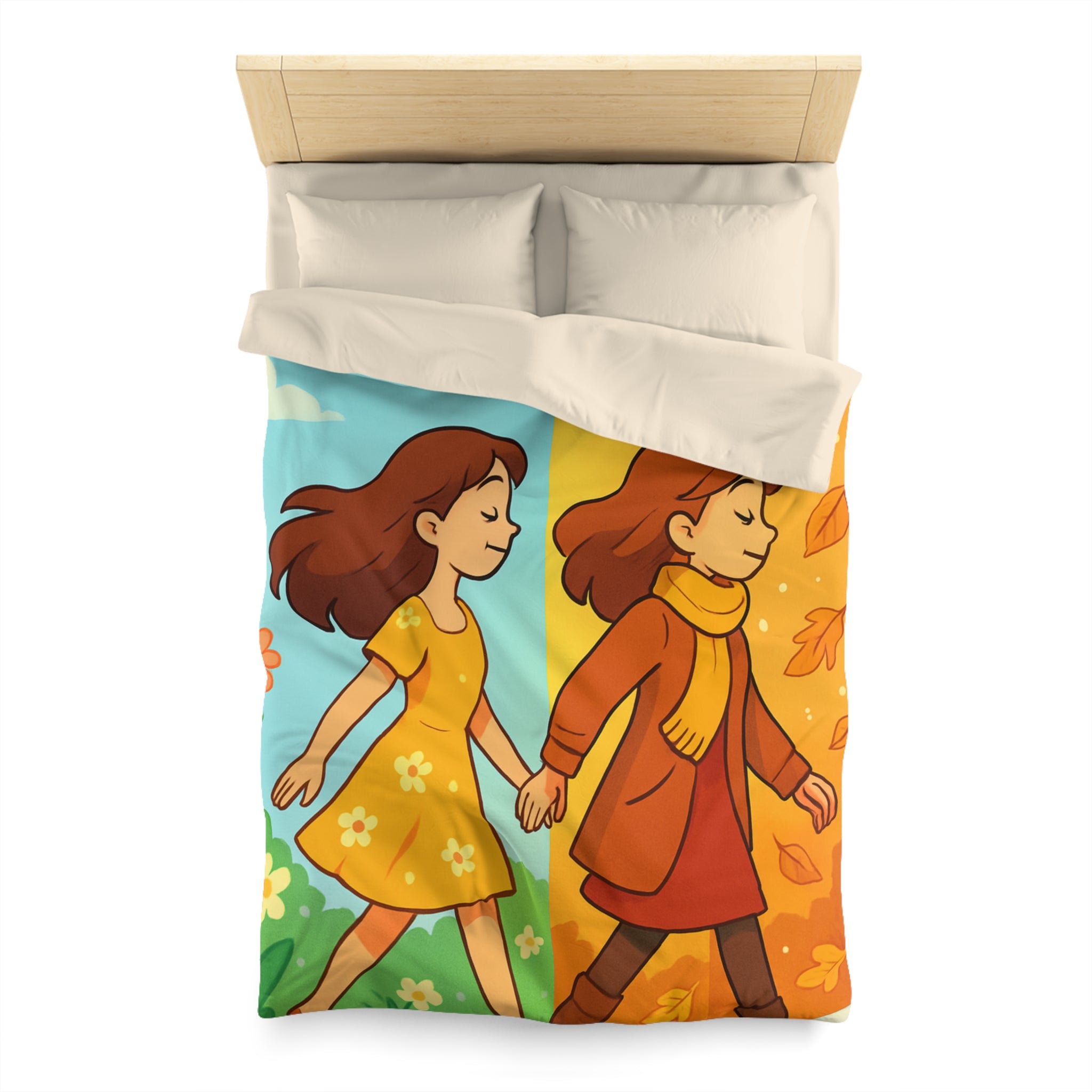 Housse de Couette Microfibre Design Artistique Moderne Décoration Chambre Confort Premium