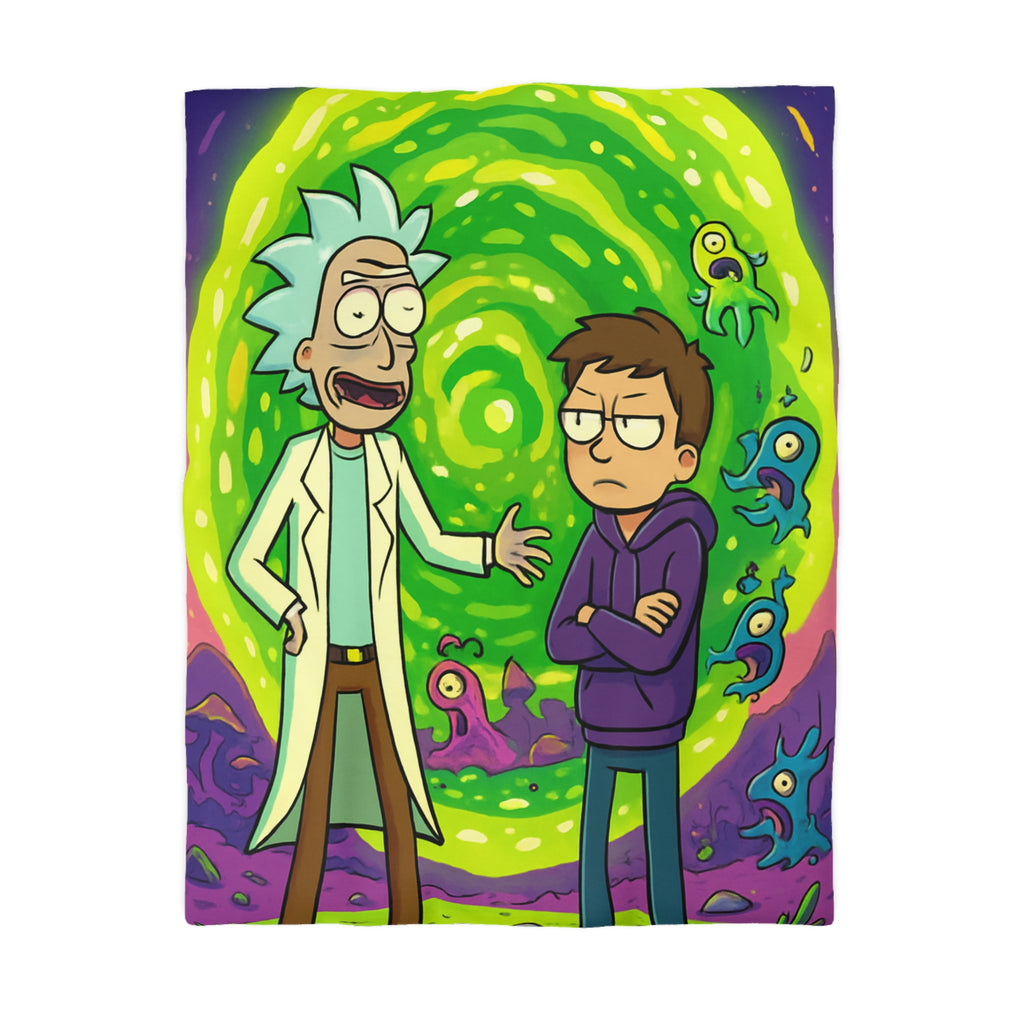 Housse de Couette Microfibre Motif Créatif Original Style Contemporain Chambre Élégante