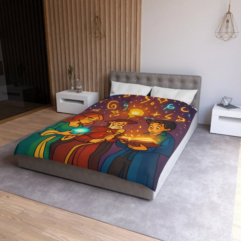 Explorez un Monde Magique avec Housse de Couette Aux Détails Lumineux et Enchantés