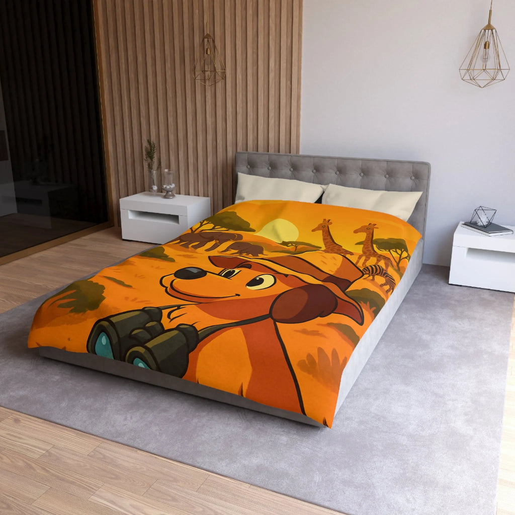 Explorez l'Afrique avec chien mignon et paysages magnifiques pour enfants aventureux
