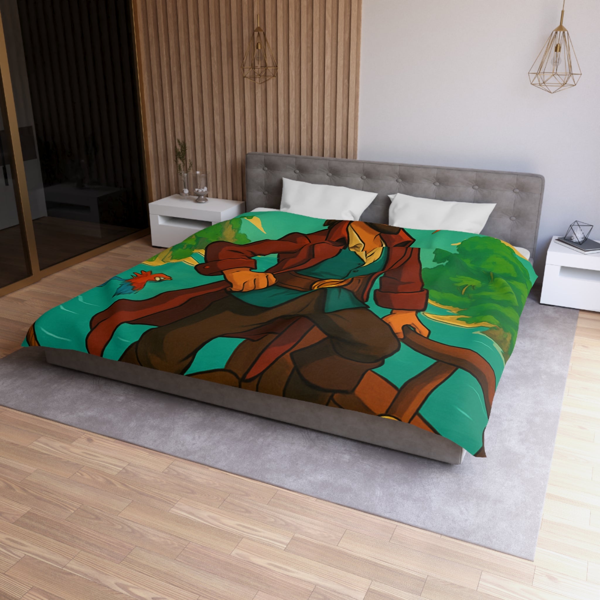 Housse de Couette Microfibre Création Artistique Moderne Design Exclusif Décoration Chambre