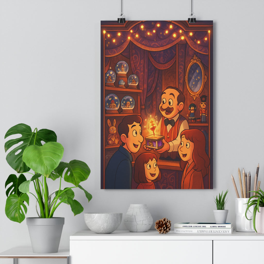 Poster décoratif cartoon nostalgique enchanté enfant salon conte couleurs lumineuses magique homme boutique qualité