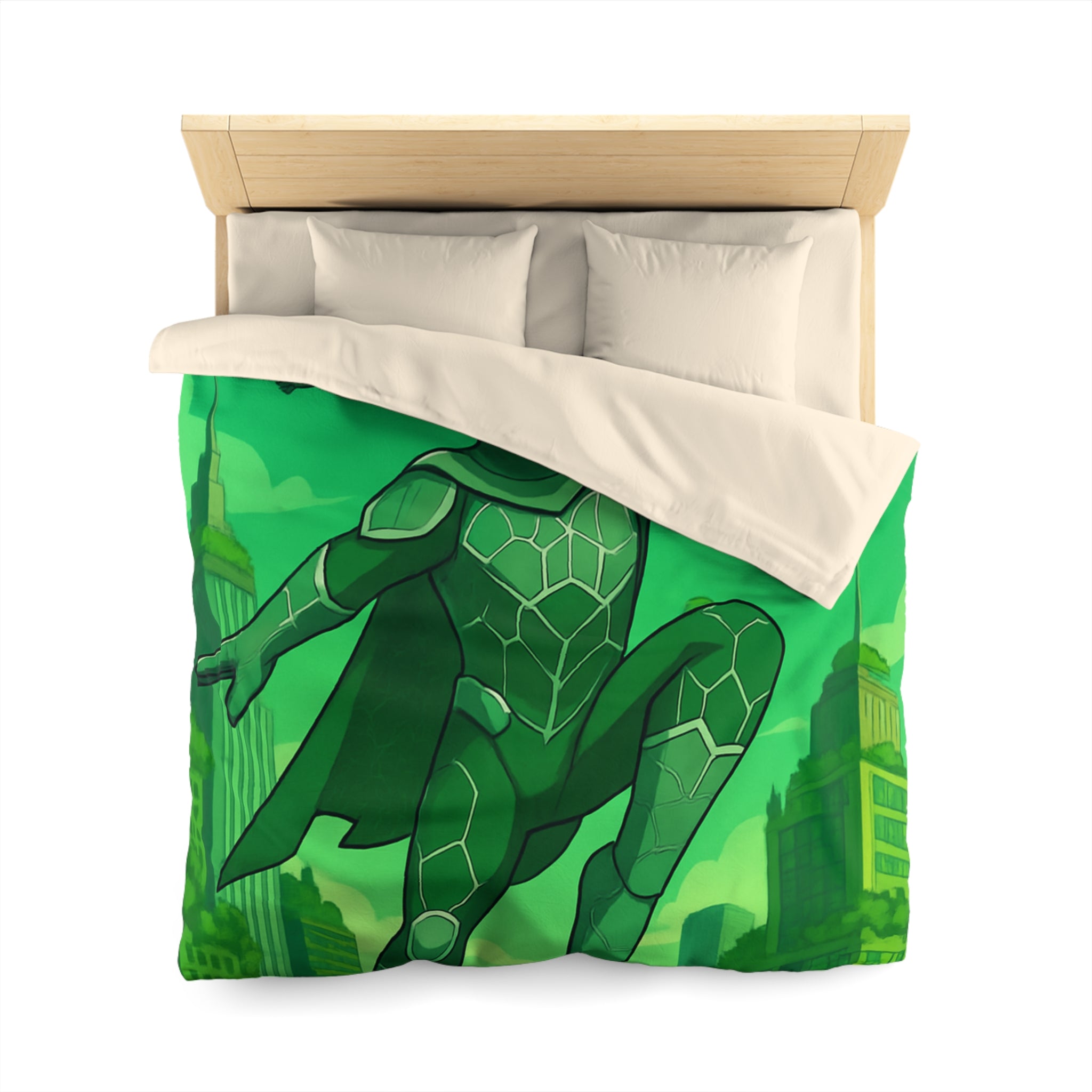 Housse de Couette Microfibre Motif Créatif Original Style Contemporain Chambre Élégante