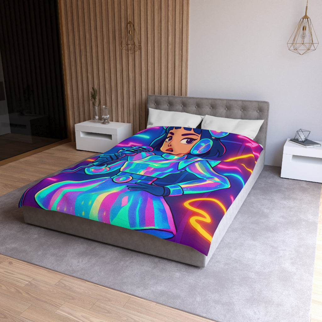 Housse de Couette Microfibre Design Artistique Moderne Décoration Chambre Confort Premium