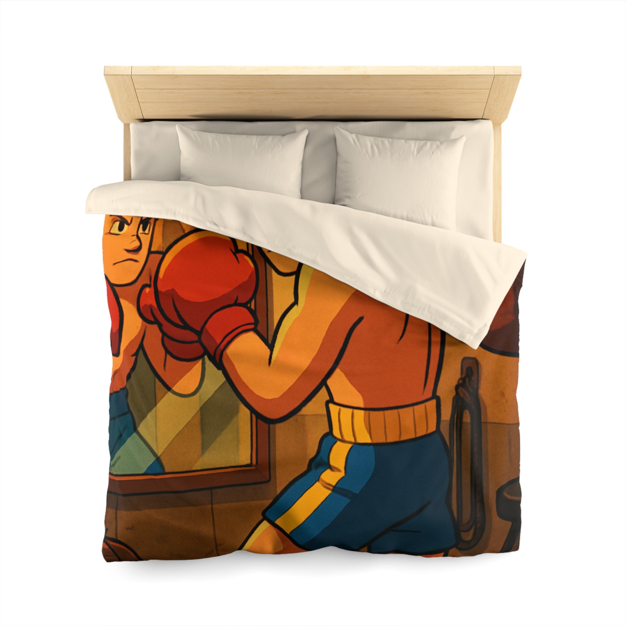 Housse de Couette Microfibre Design Artistique Moderne Décoration Chambre Confort Premium