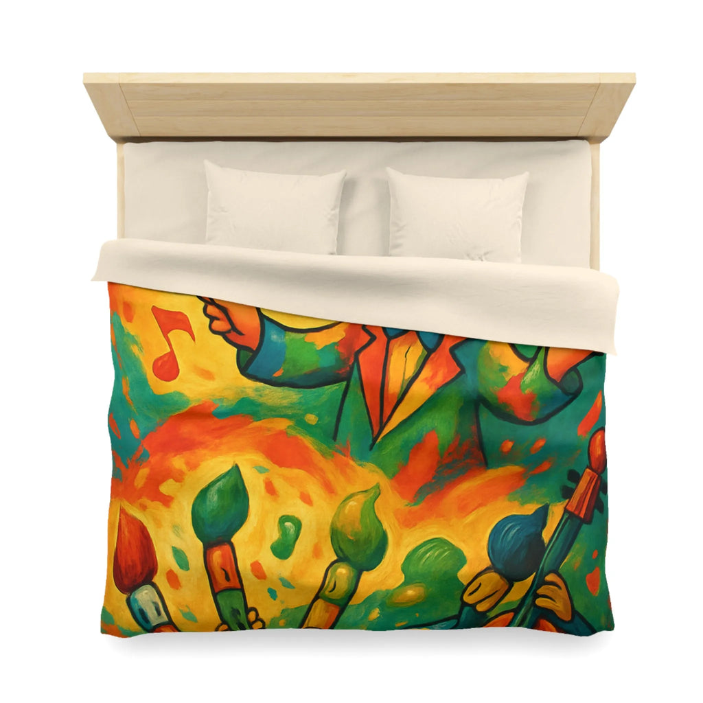 Housse de Couette Microfibre Art Graphique Contemporain Style Décoratif Chambre Tendance