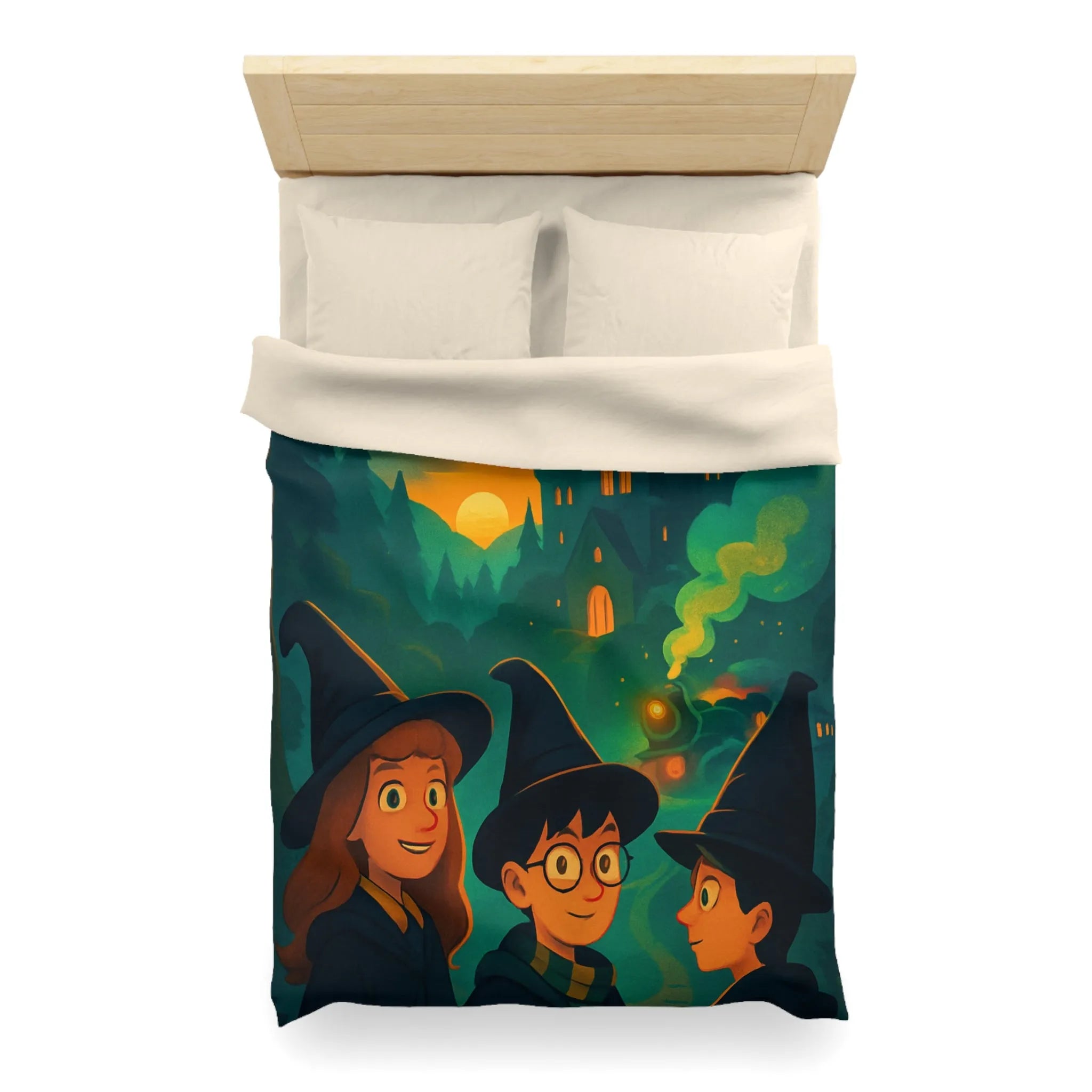 Explorez l'univers magique des sorciers avec une housse de couette mystérieuse et captivante