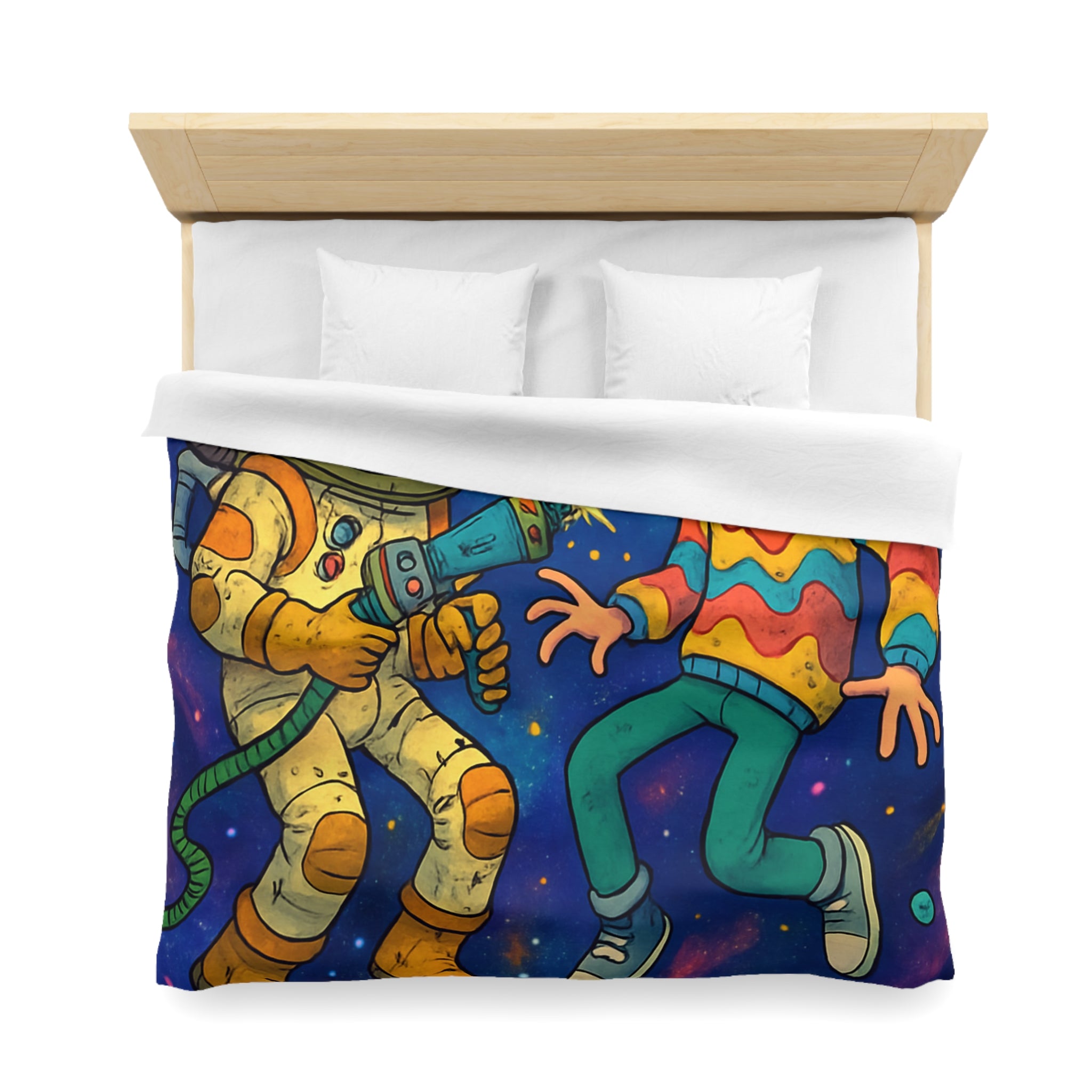 Housse de Couette Microfibre Design Artistique Moderne Décoration Chambre Confort Premium