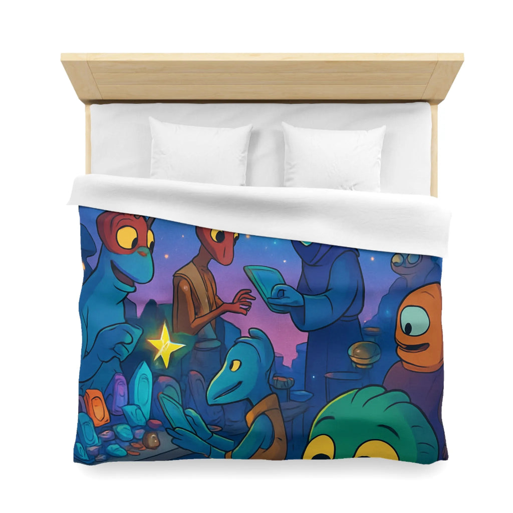 Explorez un Marché Cosmique avec des Créatures Extraterrestres et Pierres Lumineuses Éblouissantes