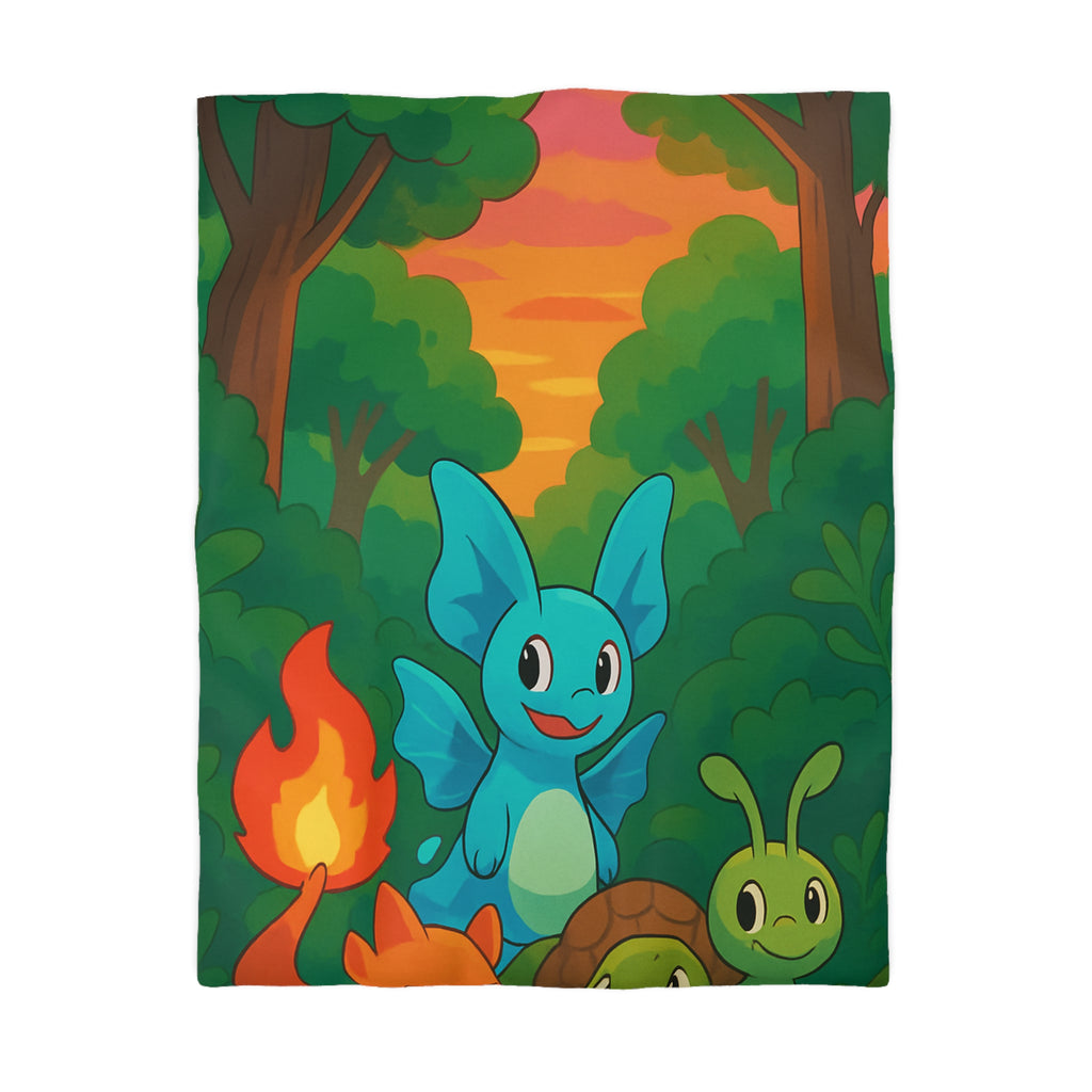 Housse de Couette Microfibre Illustration Unique Design Moderne Décoration Intérieure Raffinée