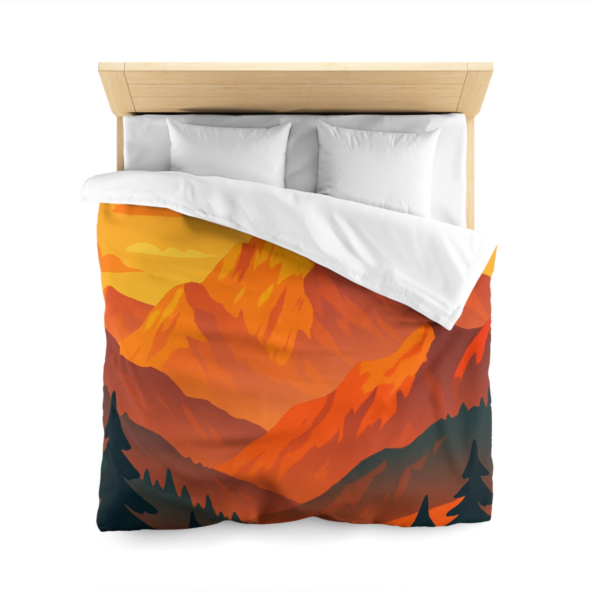 Housse de Couette Microfibre Design Artistique Moderne Décoration Chambre Confort Premium