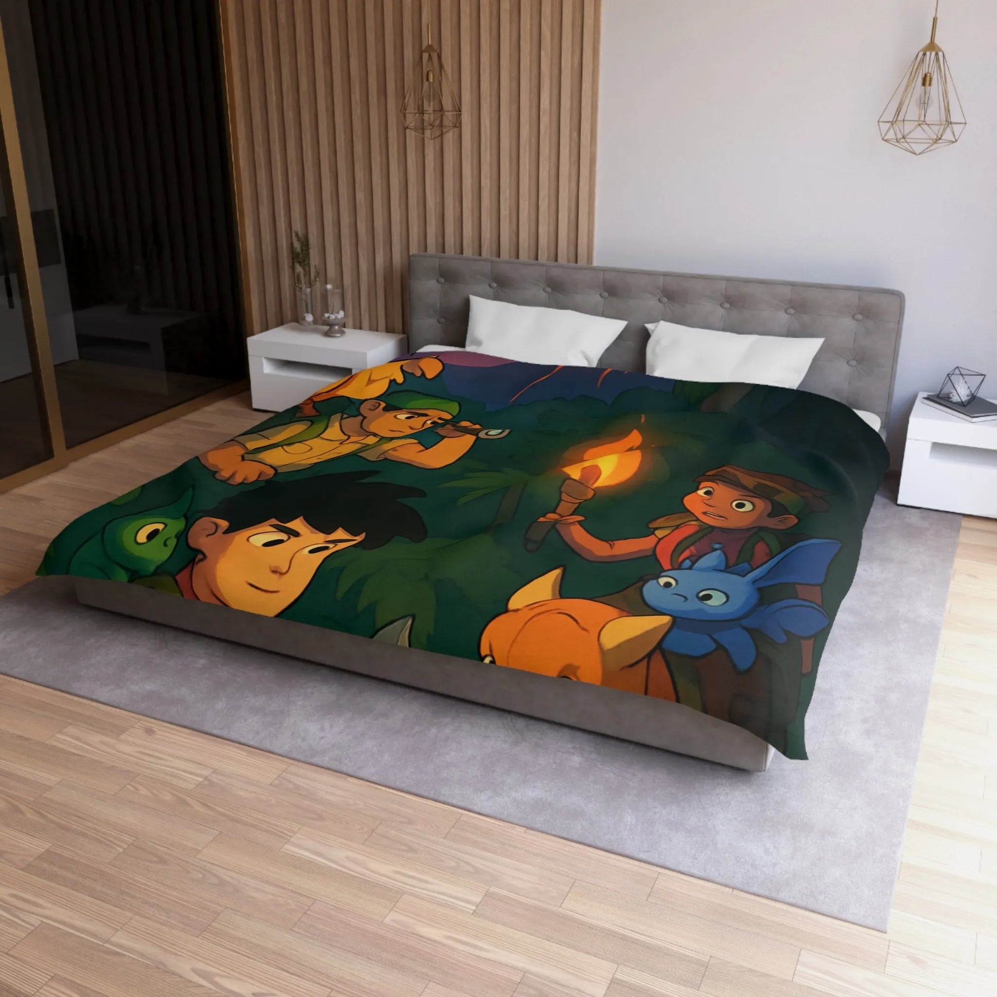 Explorez la jungle en famille avec des amis animaux et un volcan en éruption.