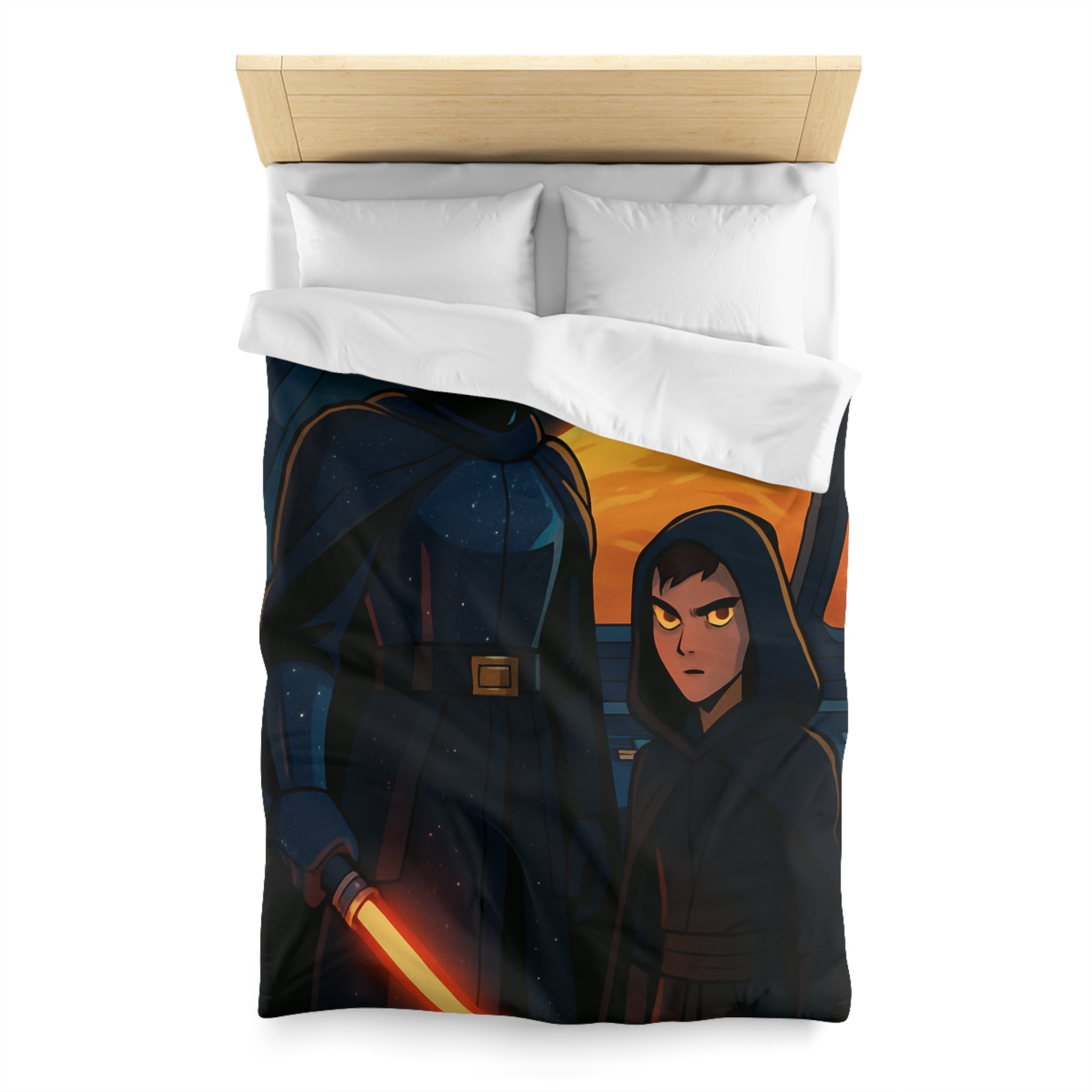 Housse de Couette Microfibre Design Artistique Moderne Décoration Chambre Confort Premium