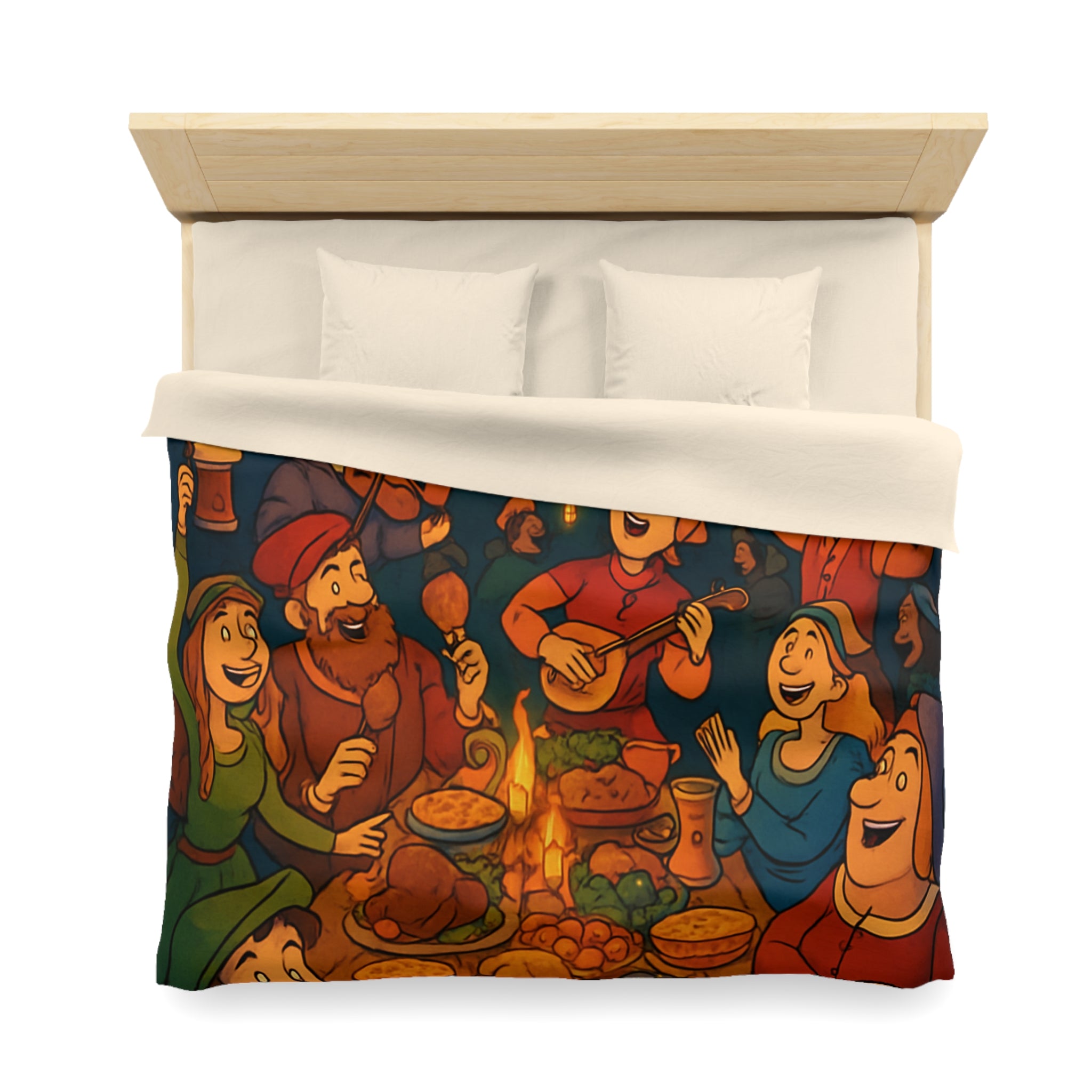 Housse de Couette Microfibre Design Artistique Moderne Décoration Chambre Confort Premium