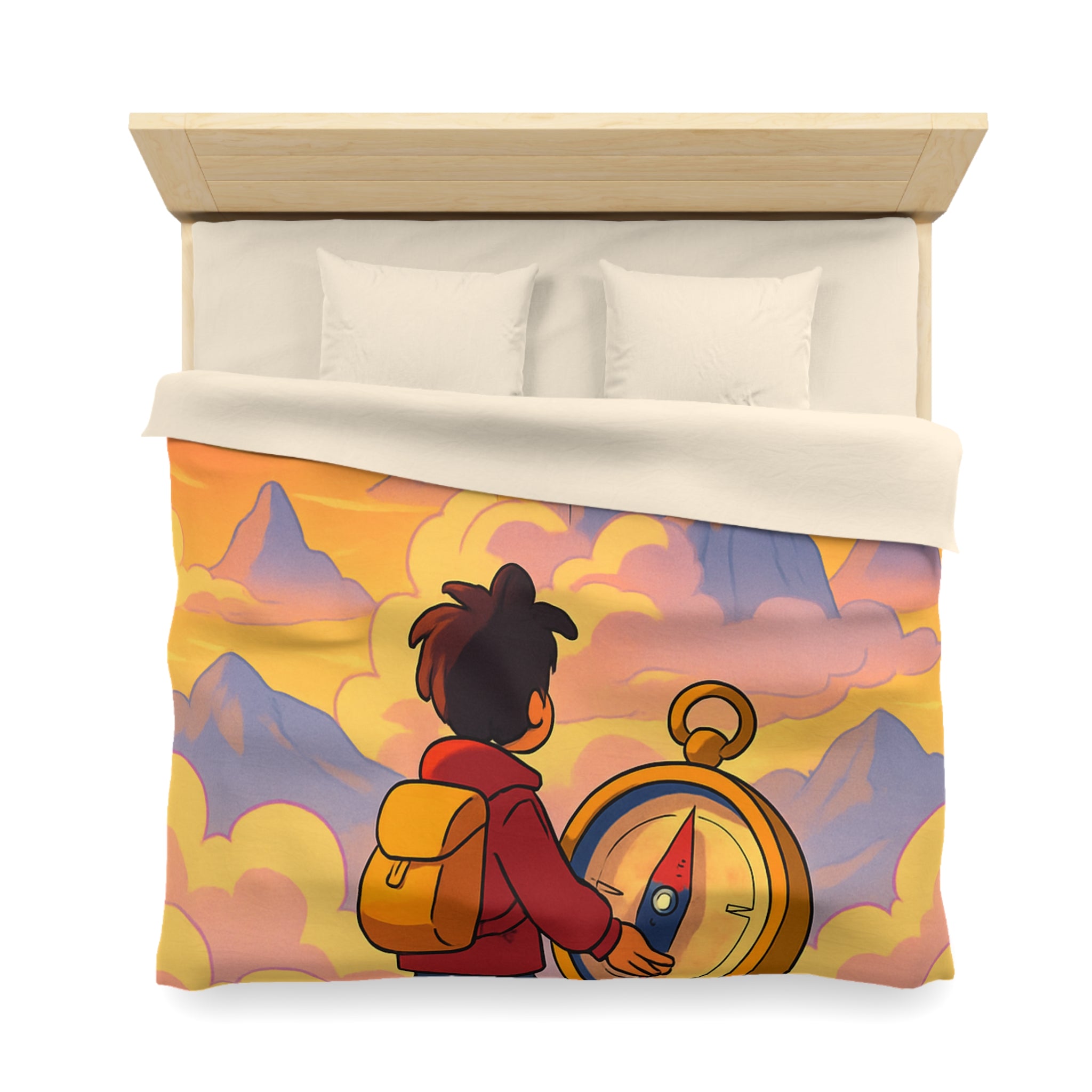 Housse de Couette Microfibre Motif Créatif Original Style Contemporain Chambre Élégante