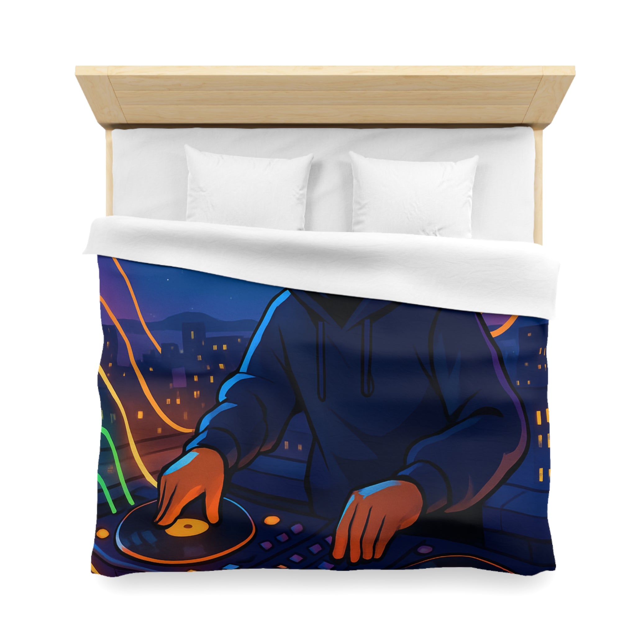 Housse de Couette Microfibre Design Artistique Moderne Décoration Chambre Confort Premium