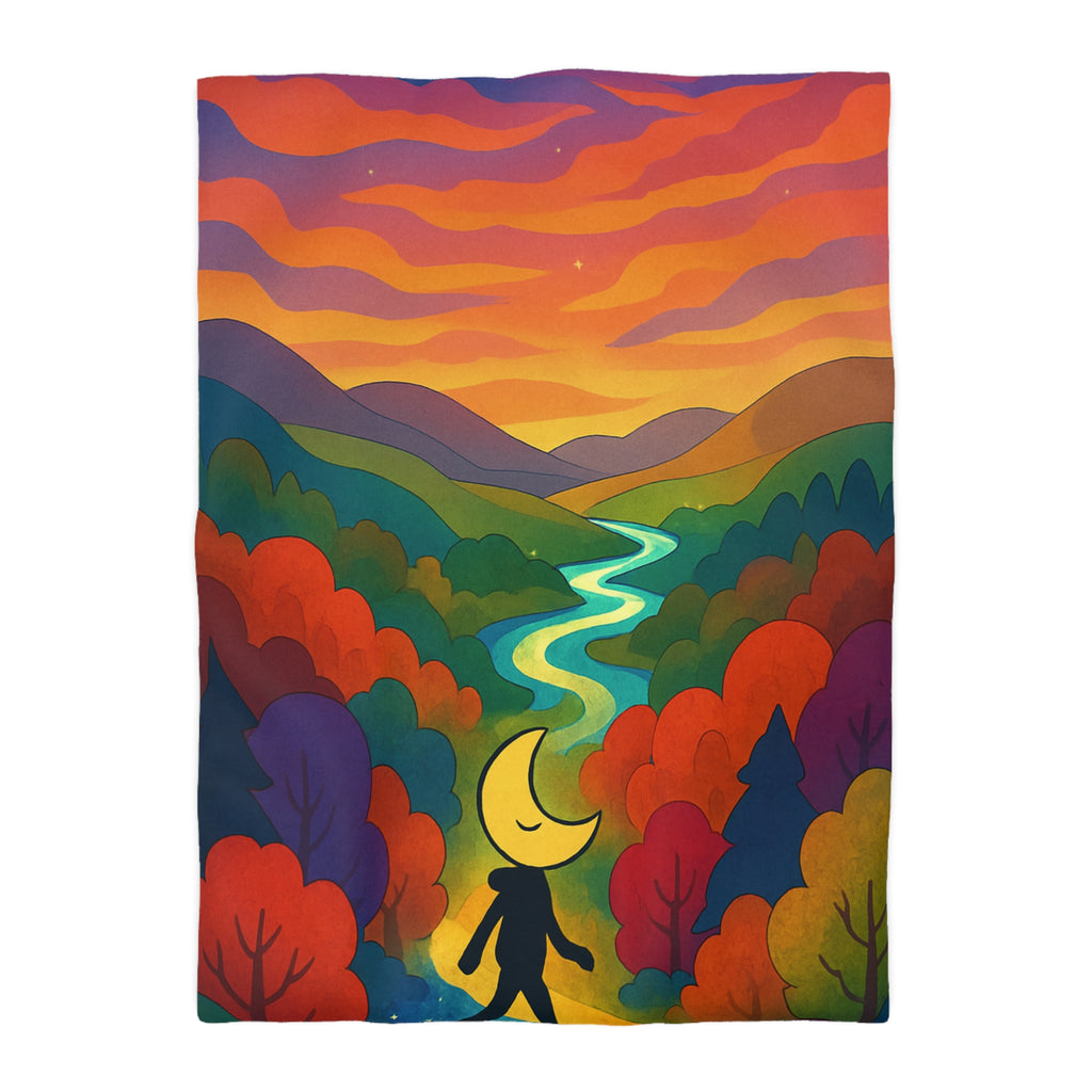 Housse de Couette Microfibre Motif Créatif Original Style Contemporain Chambre Élégante