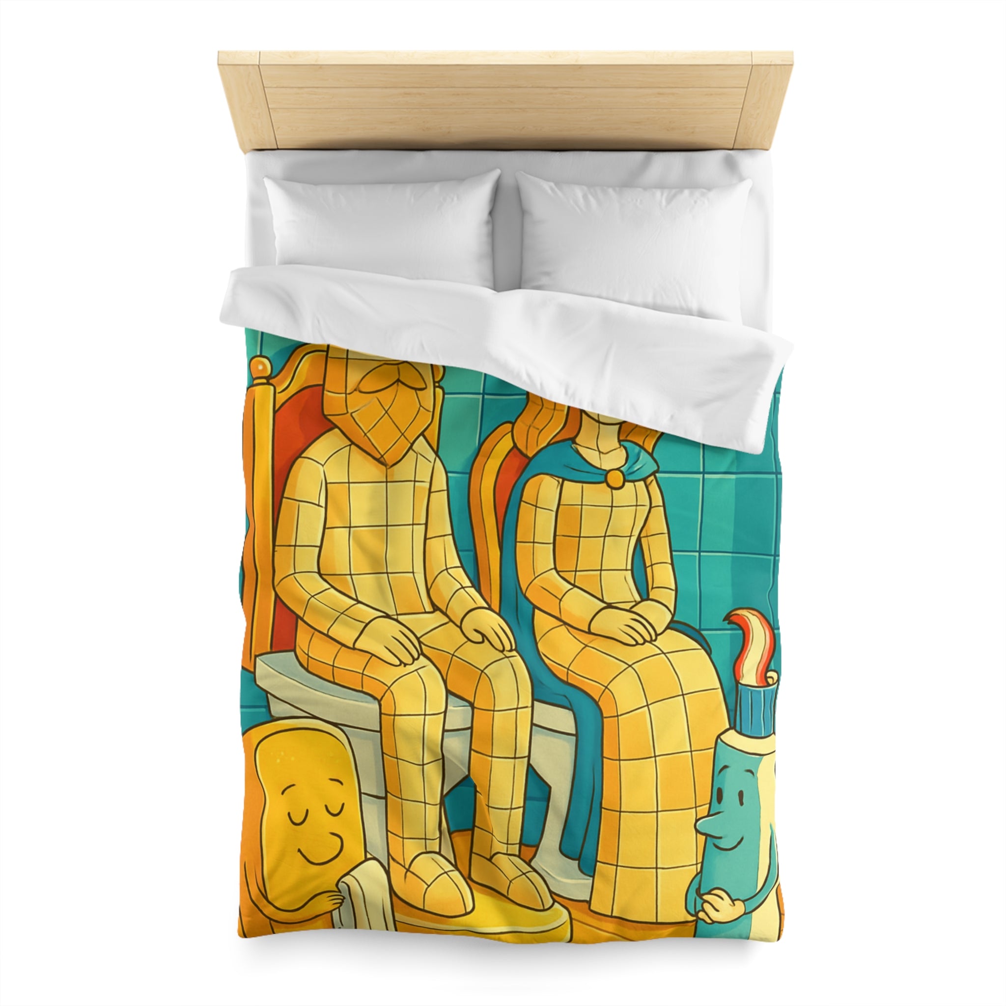 Housse de Couette Microfibre Design Artistique Moderne Décoration Chambre Confort Premium