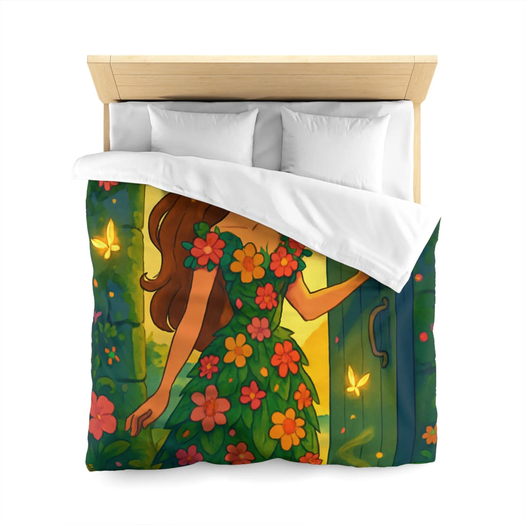 Élégante Housse Floral Elfique Inspirée par la Beauté Enchantée de la Nature Mystique