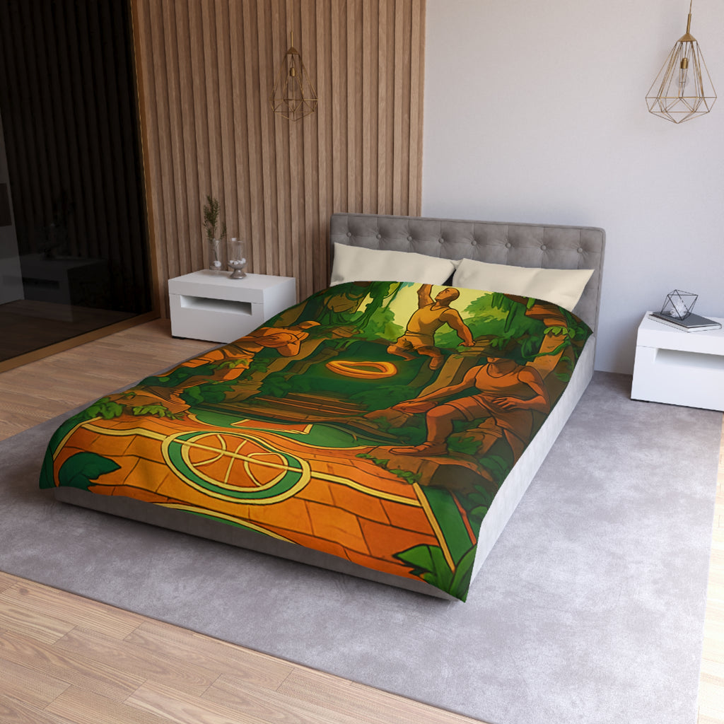 Housse de Couette Microfibre Illustration Unique Design Moderne Décoration Intérieure Raffinée