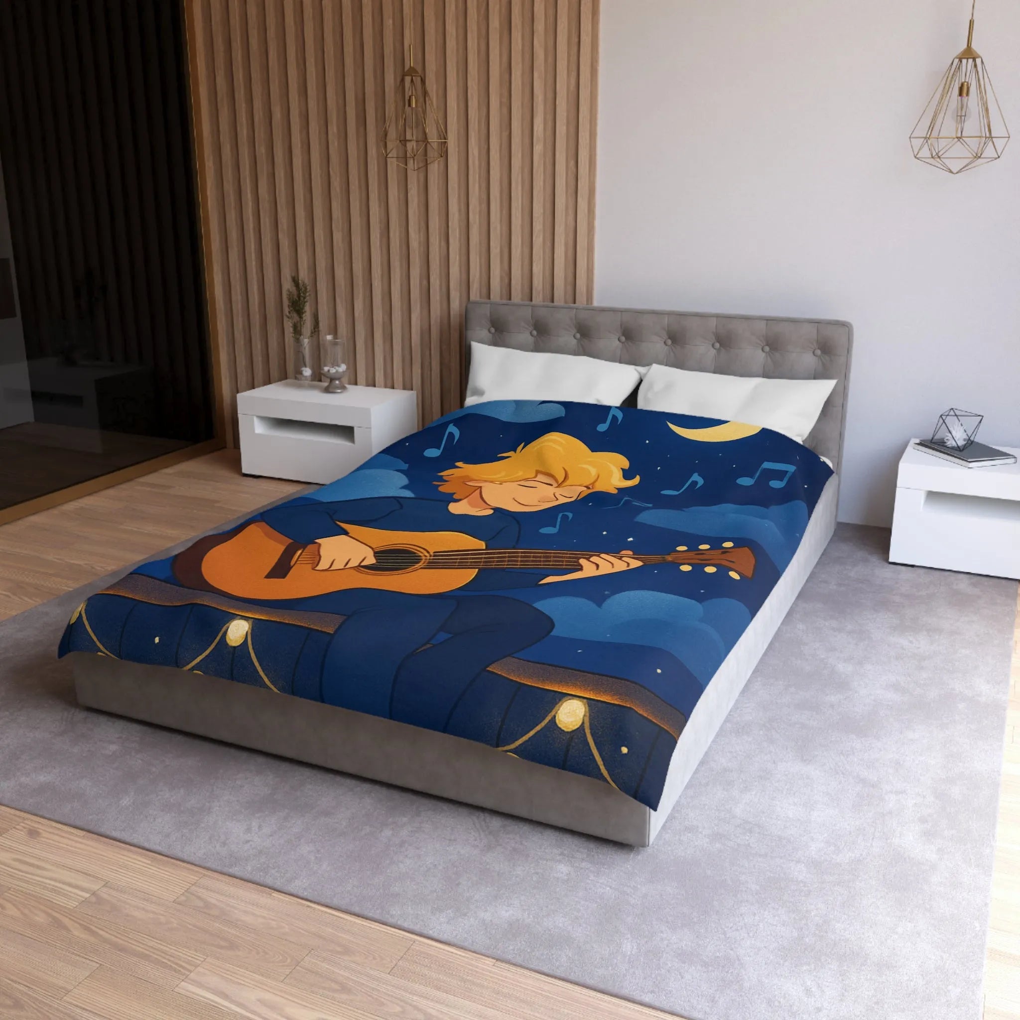 Housse de Couette Microfibre Art Graphique Contemporain Style Décoratif Chambre Tendance