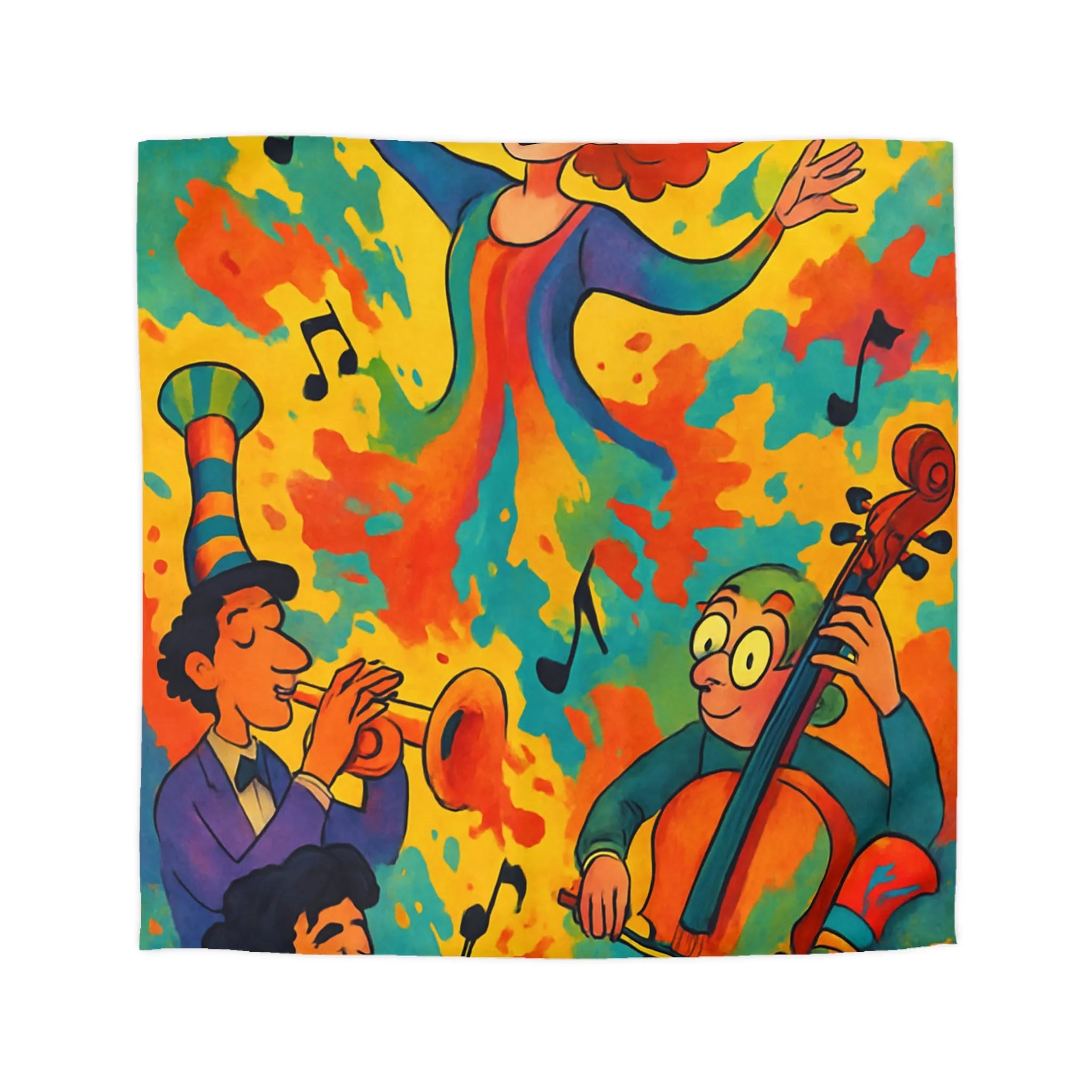 Housse de Couette Microfibre Art Graphique Contemporain Style Décoratif Chambre Tendance