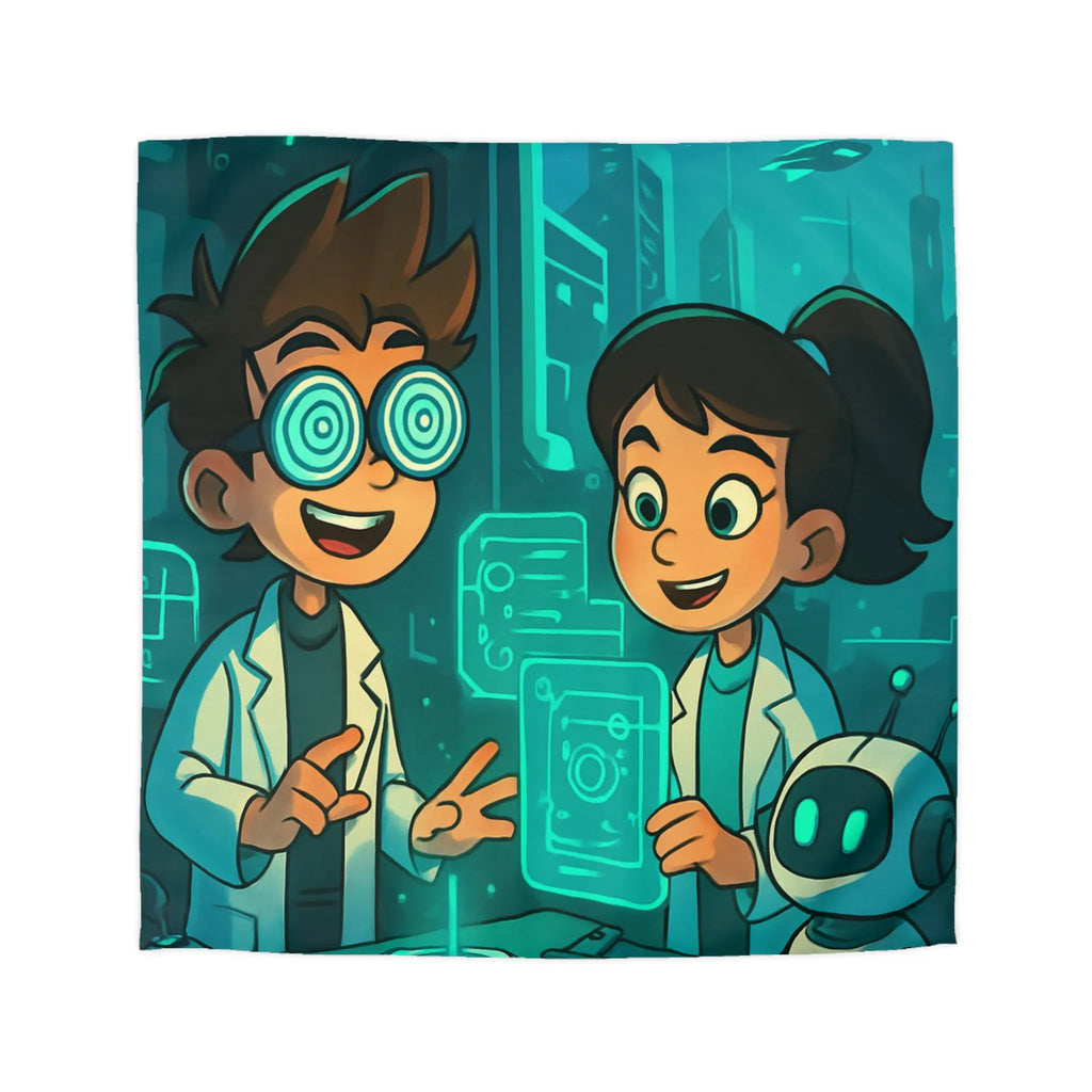 Housse de Couette Microfibre Art Graphique Contemporain Style Décoratif Chambre Tendance