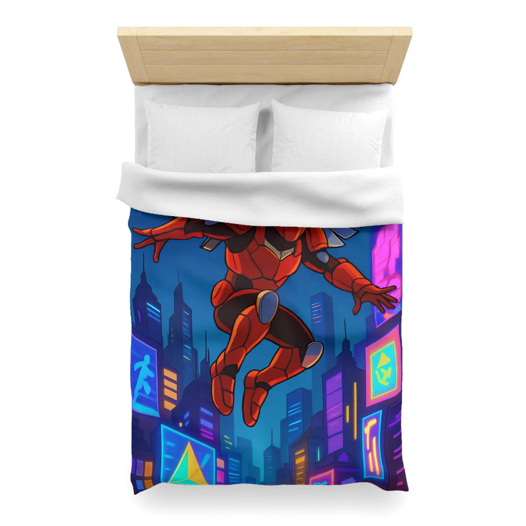 Housse de couette futuriste robotica rouge pour chambres d'enfants créatives et modernes